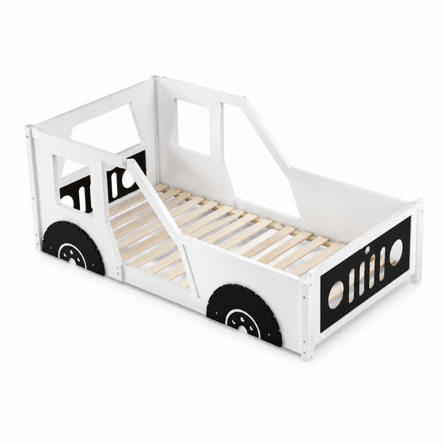 Kinderbett Autoform Holz Weiß 160x80 cm