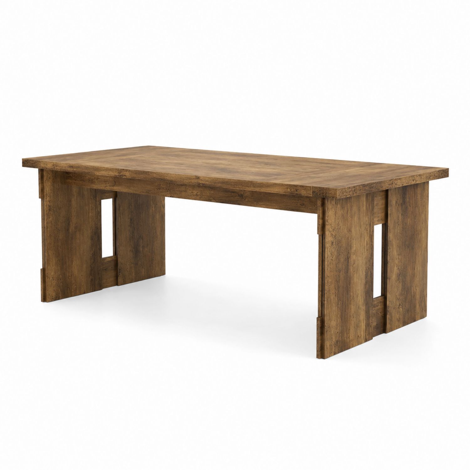 Holzesstisch Massivholz Braun 200x100x75 cm