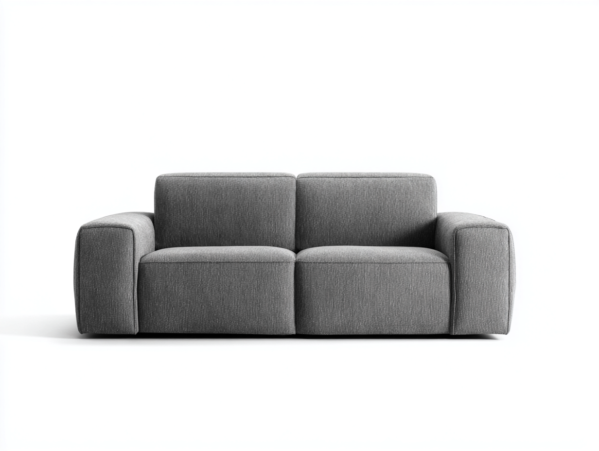 Divano a due posti - tessuto-imbottitura - 174x90x80 cm - grigio chiaro - moderno-Janoriaspace