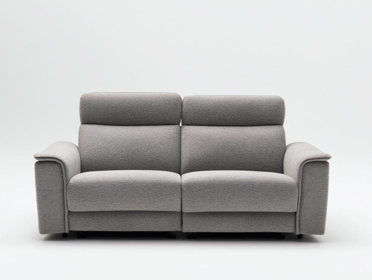 Divano a due posti - tessuto-imbottitura-metallo - 168x92x100 cm - grigio chiaro-nero - moderno-Janoriaspace