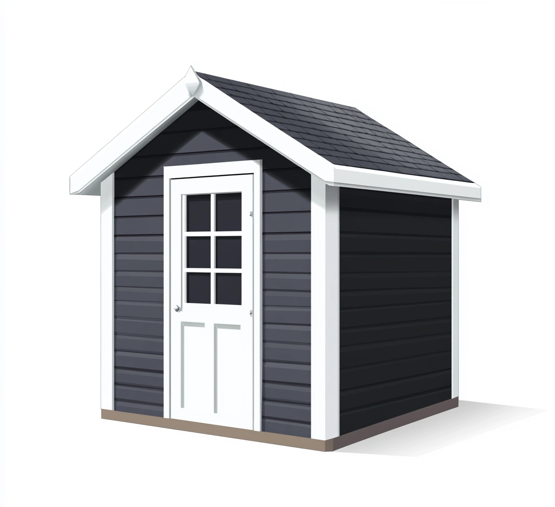 Caseta de Jardín de Madera Negro y Blanco 210 cm x 150 cm x 220 cm-MEUBOLVIX