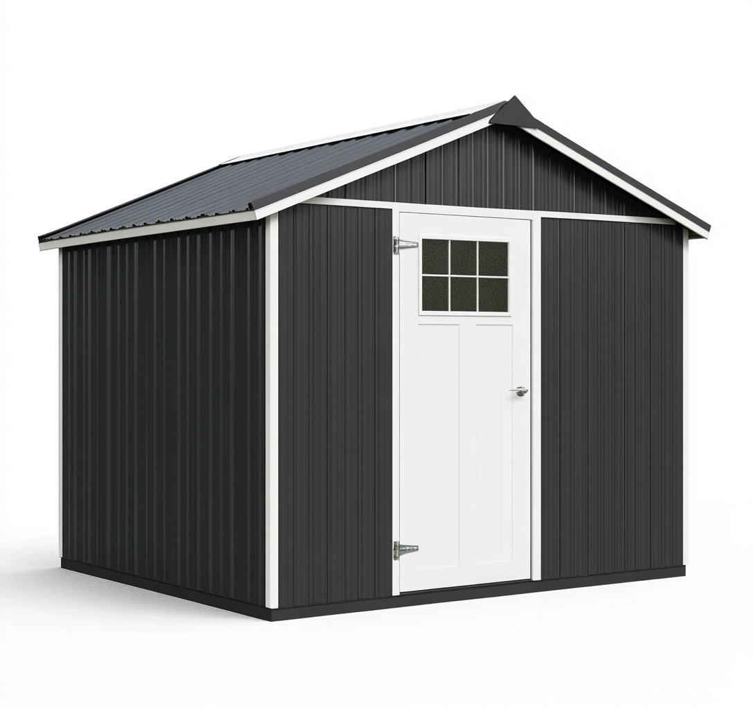 Cobertizo Metálico Negro 300x260x210 cm-MEUBOLVIX