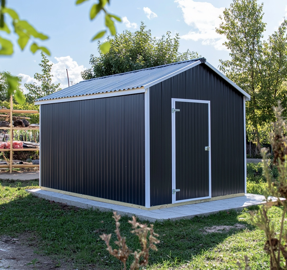 Cobertizo de Jardín de Metal Acero Galvanizado 300x250x200 cm Negro-MEUBOLVIX