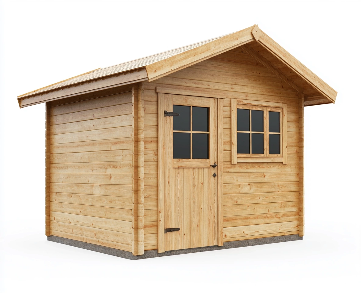 Caseta de Jardín de Madera de Pino con Ventanas-MEUBOLVIX