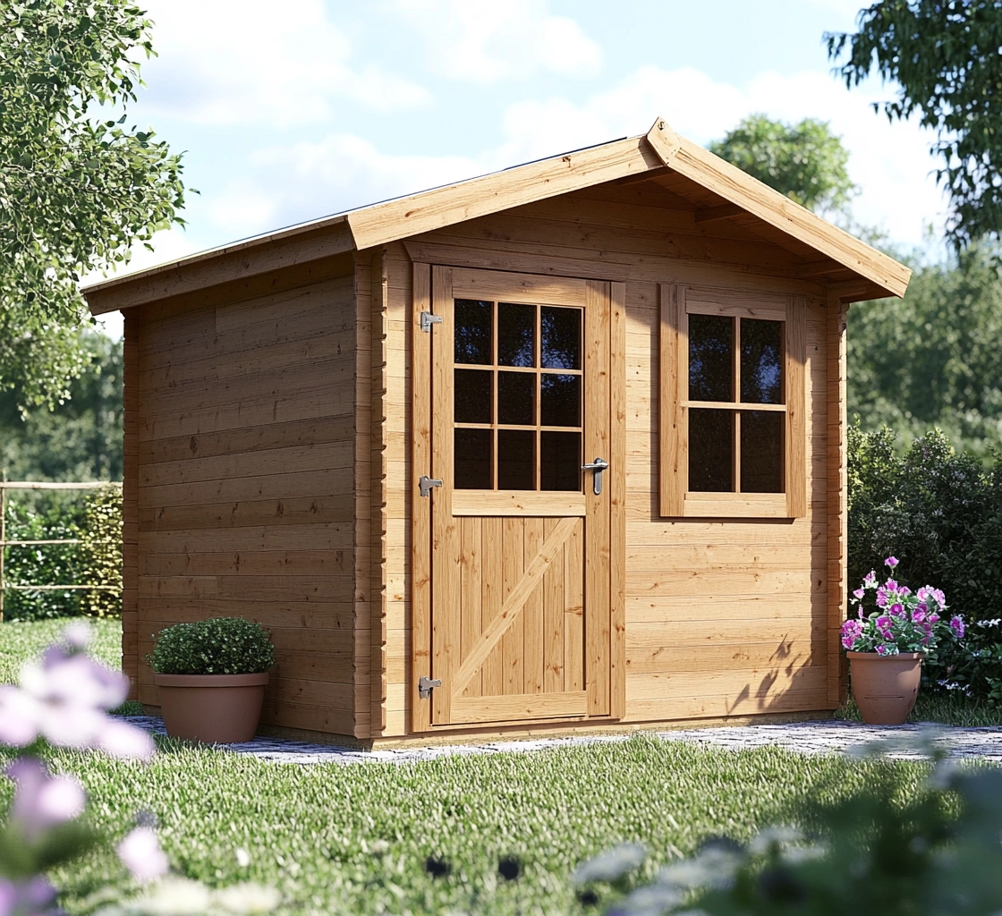 Cobertizo de Madera de Pino para Exterior 250x200x210 cm-MEUBOLVIX