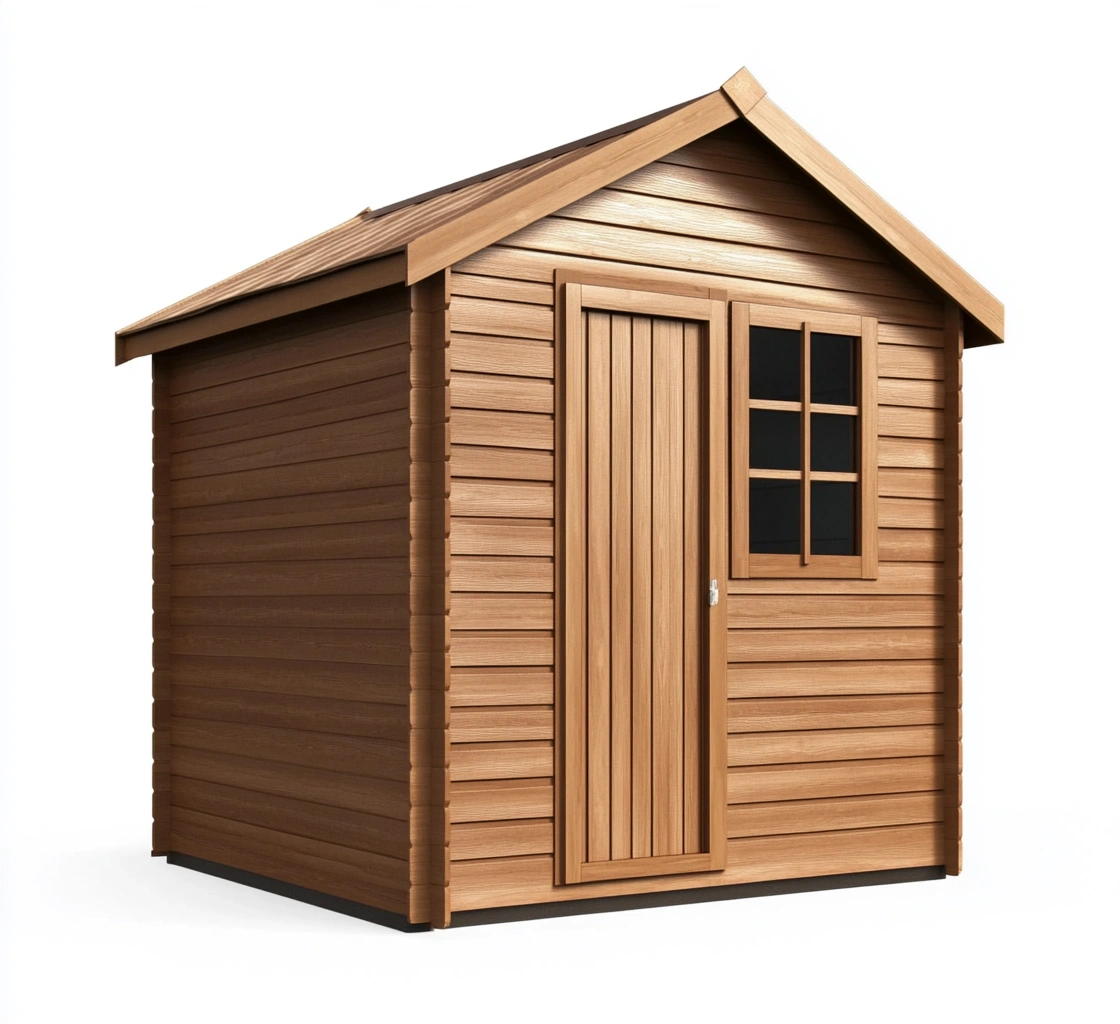 Cobertizo de Madera Natural de Exterior Marrón 200x150x210 cm-MEUBOLVIX