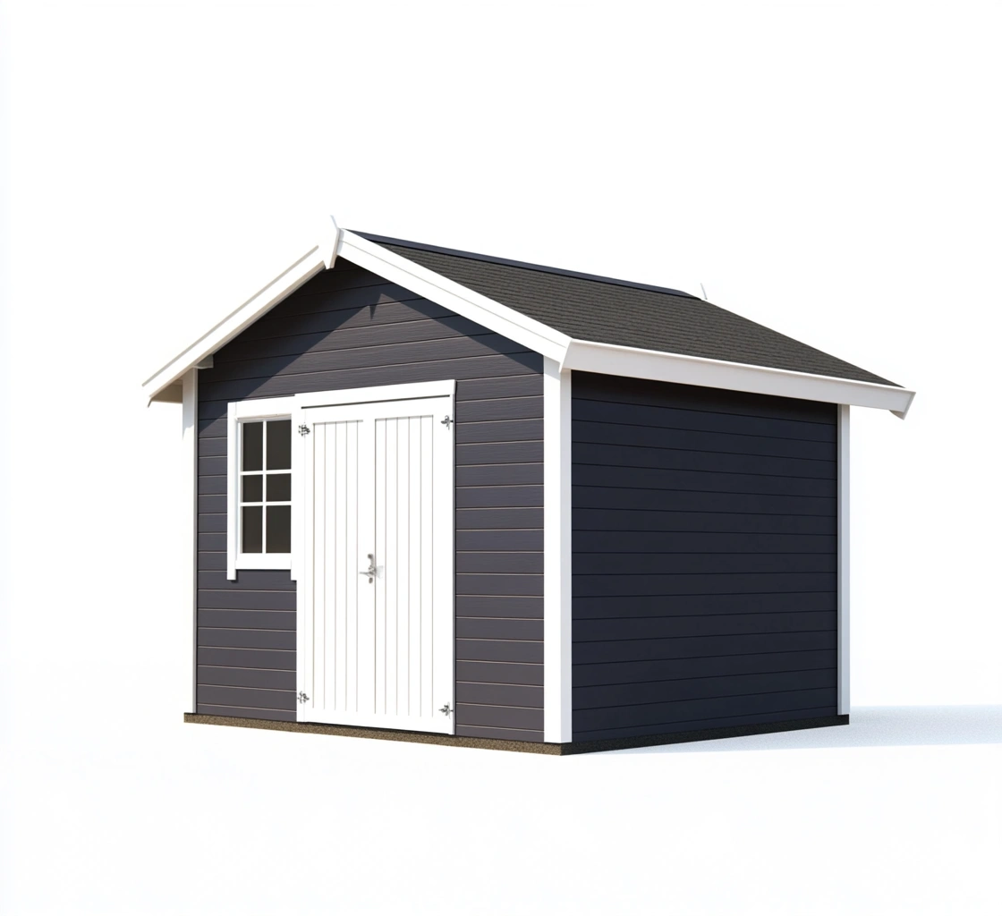 Caseta de madera con puerta y ventana 3m x 2.5m-MEUBOLVIX