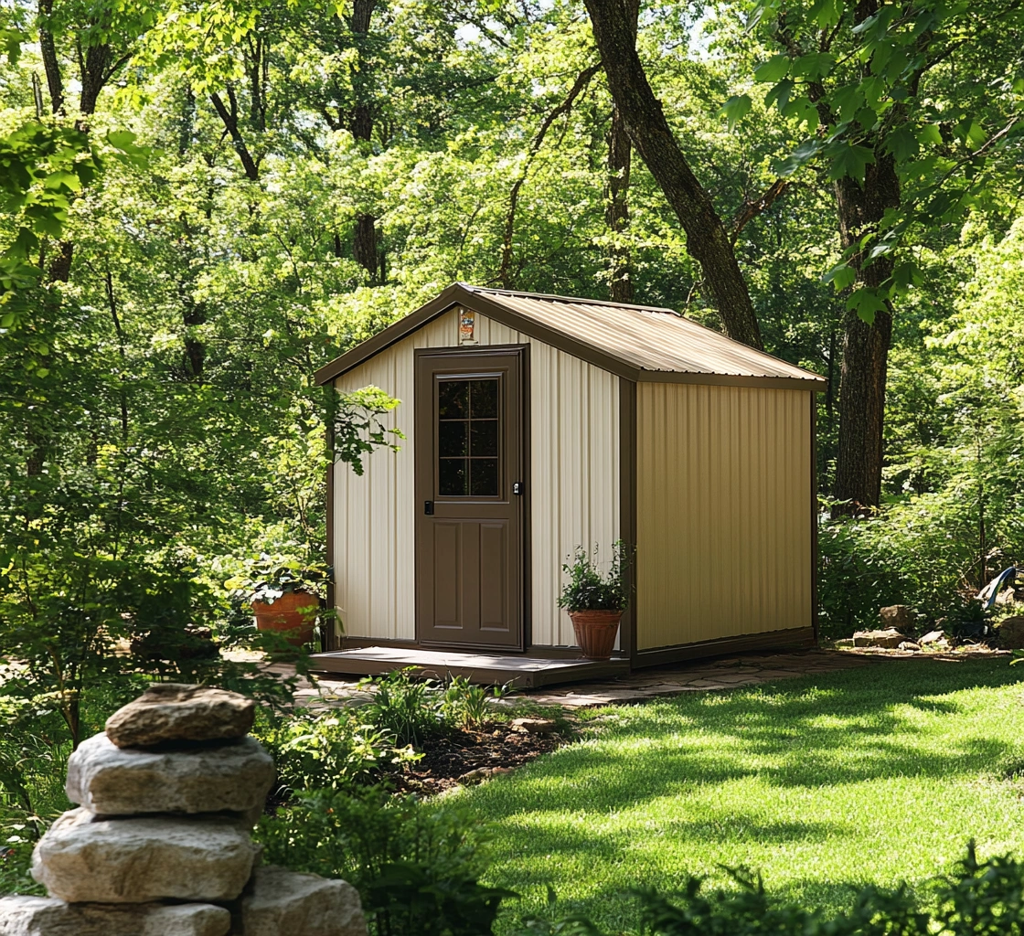 Cobertizo de jardín de acero galvanizado 250x200x220 cm-MEUBOLVIX