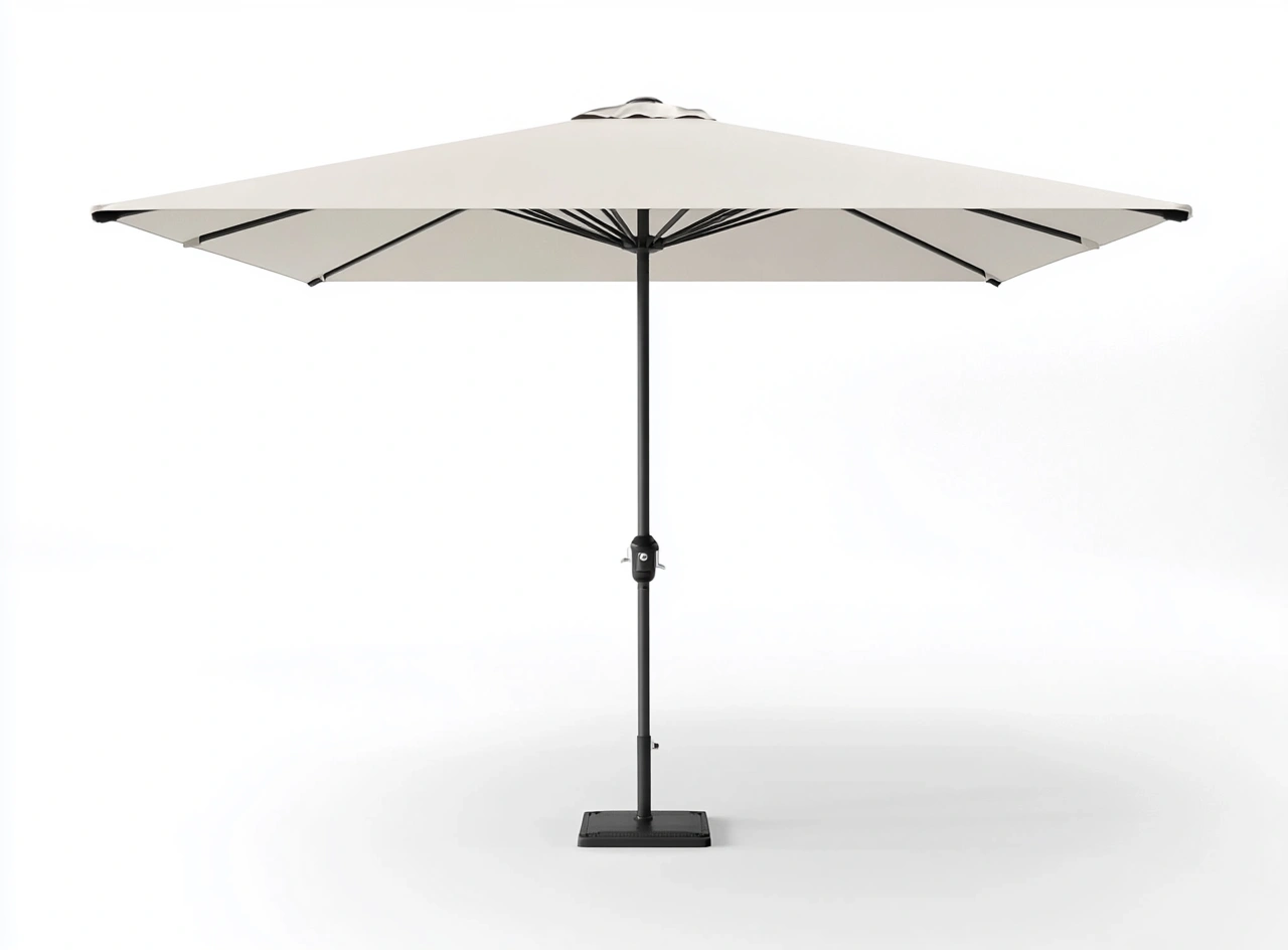 Sombrilla de Poliéster con Poste de Aluminio Beige-MEUBOLVIX