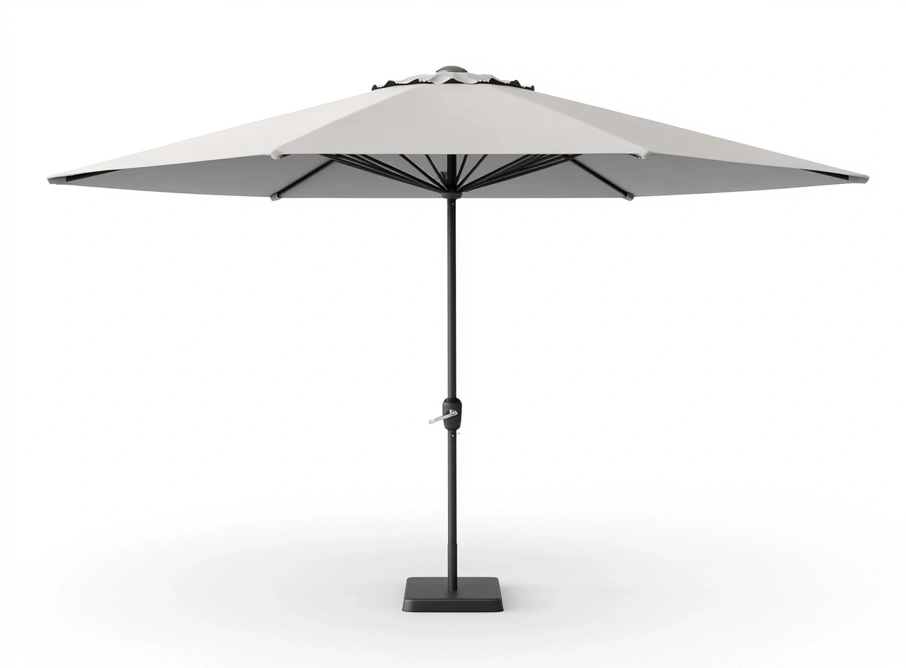 Sombrilla de jardín redonda de aluminio y poliéster-MEUBOLVIX