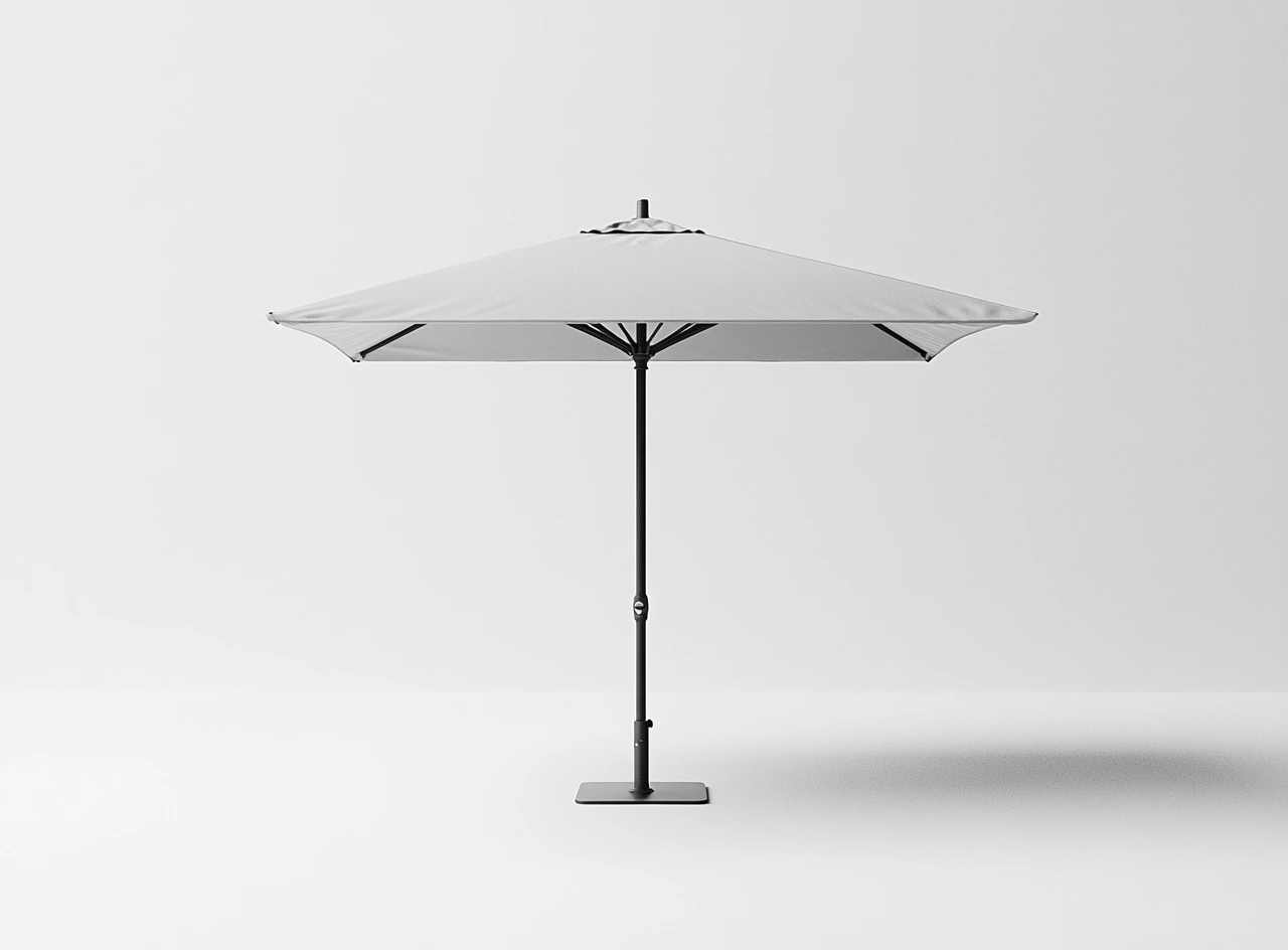 Sombrilla de Jardín Aluminio y Poliéster Gris-MEUBOLVIX