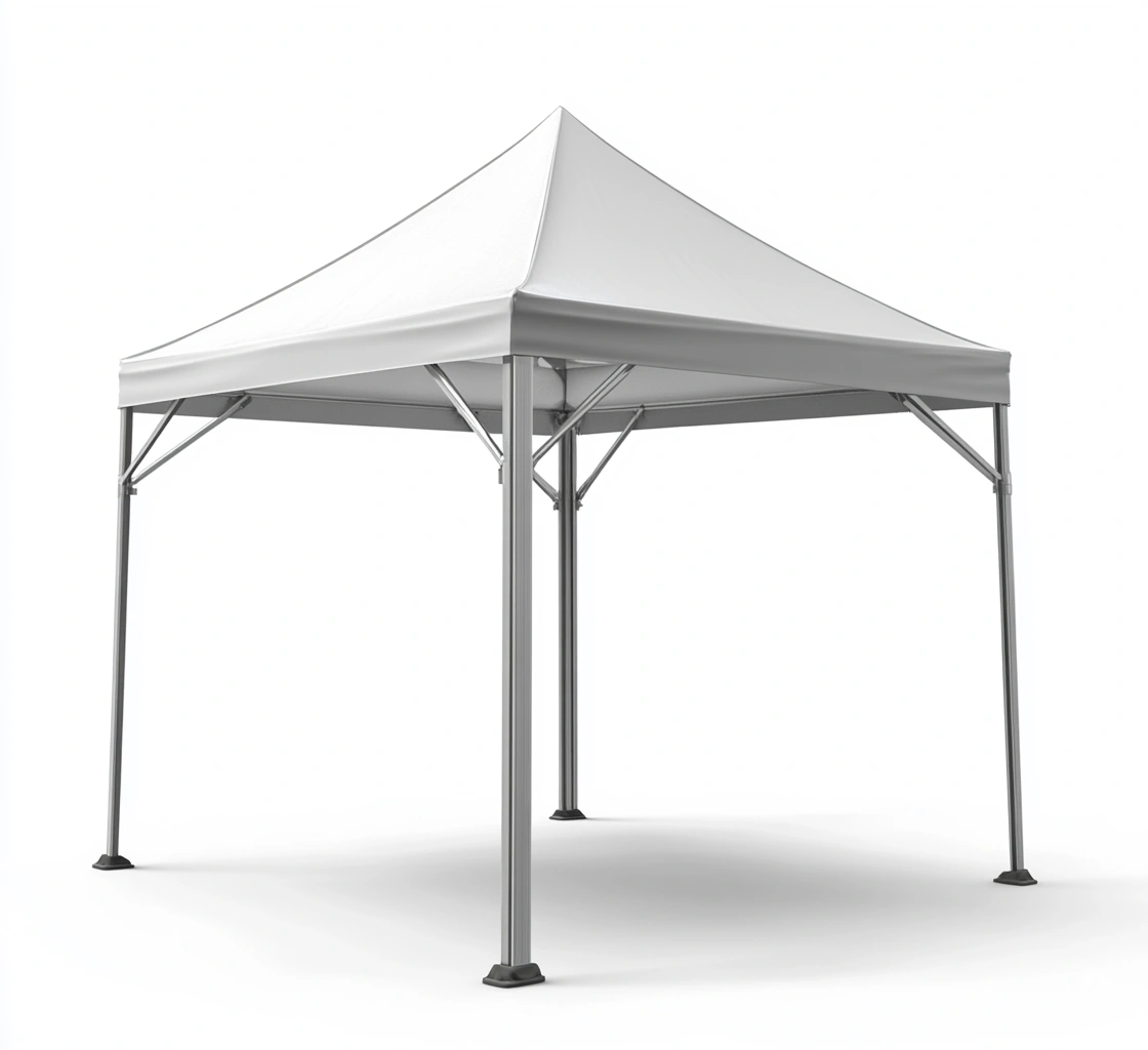 Carpa plegable de aluminio y poliéster 3x3 m Blanco-MEUBOLVIX