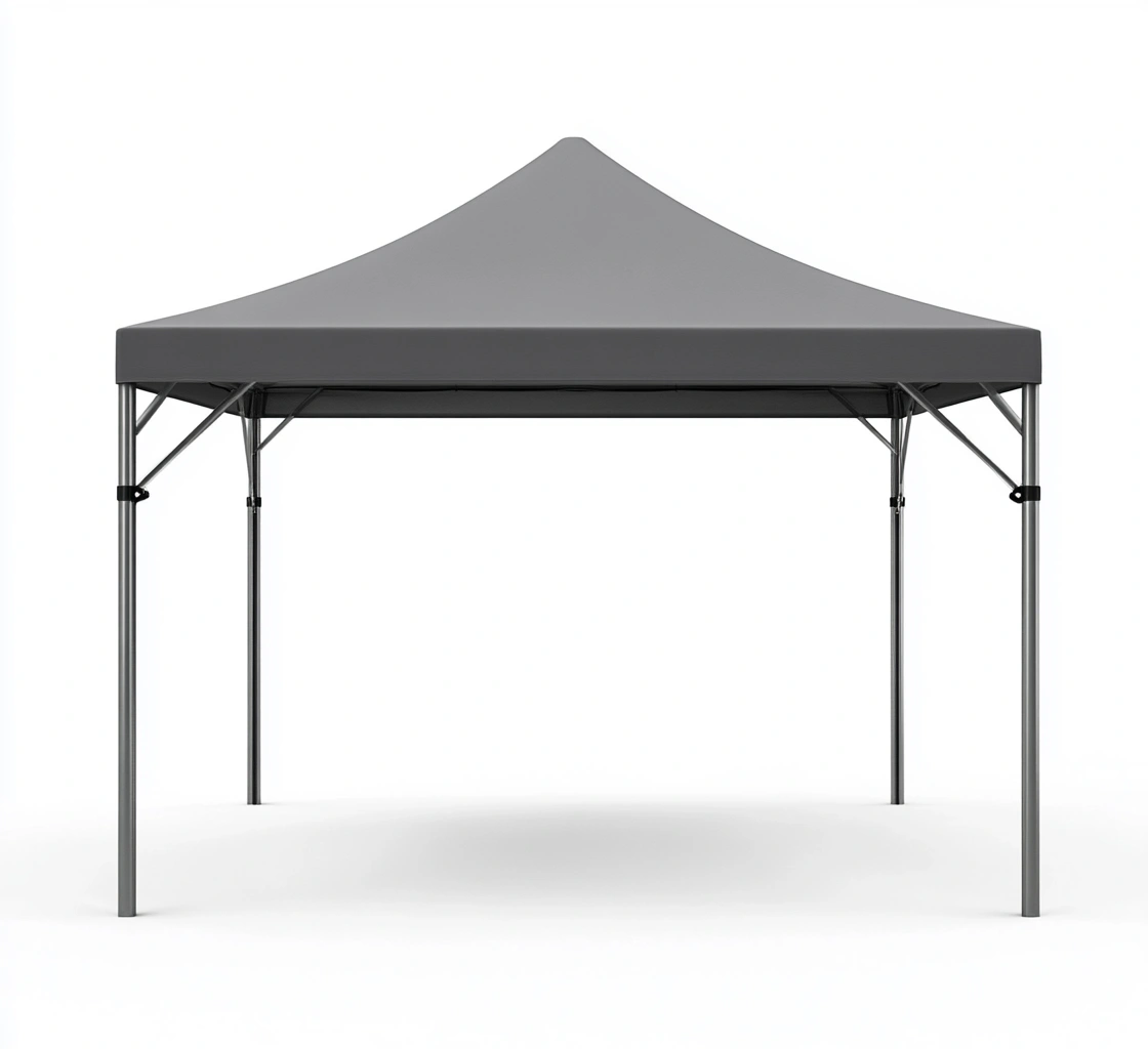 Carpa Plegable 3x3m Tela Oxford Gris con Estructura de Aluminio-MEUBOLVIX