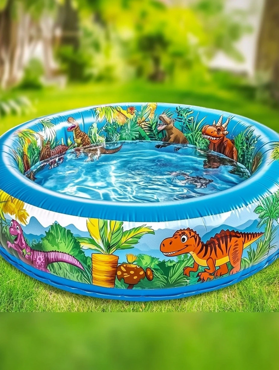 Piscina Inflable de PVC con Dinosaurios 150cm x 30cm-MEUBOLVIX
