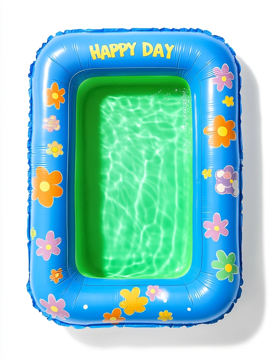 Piscina Infantil Inflable de PVC con Diseño Floral-MEUBOLVIX