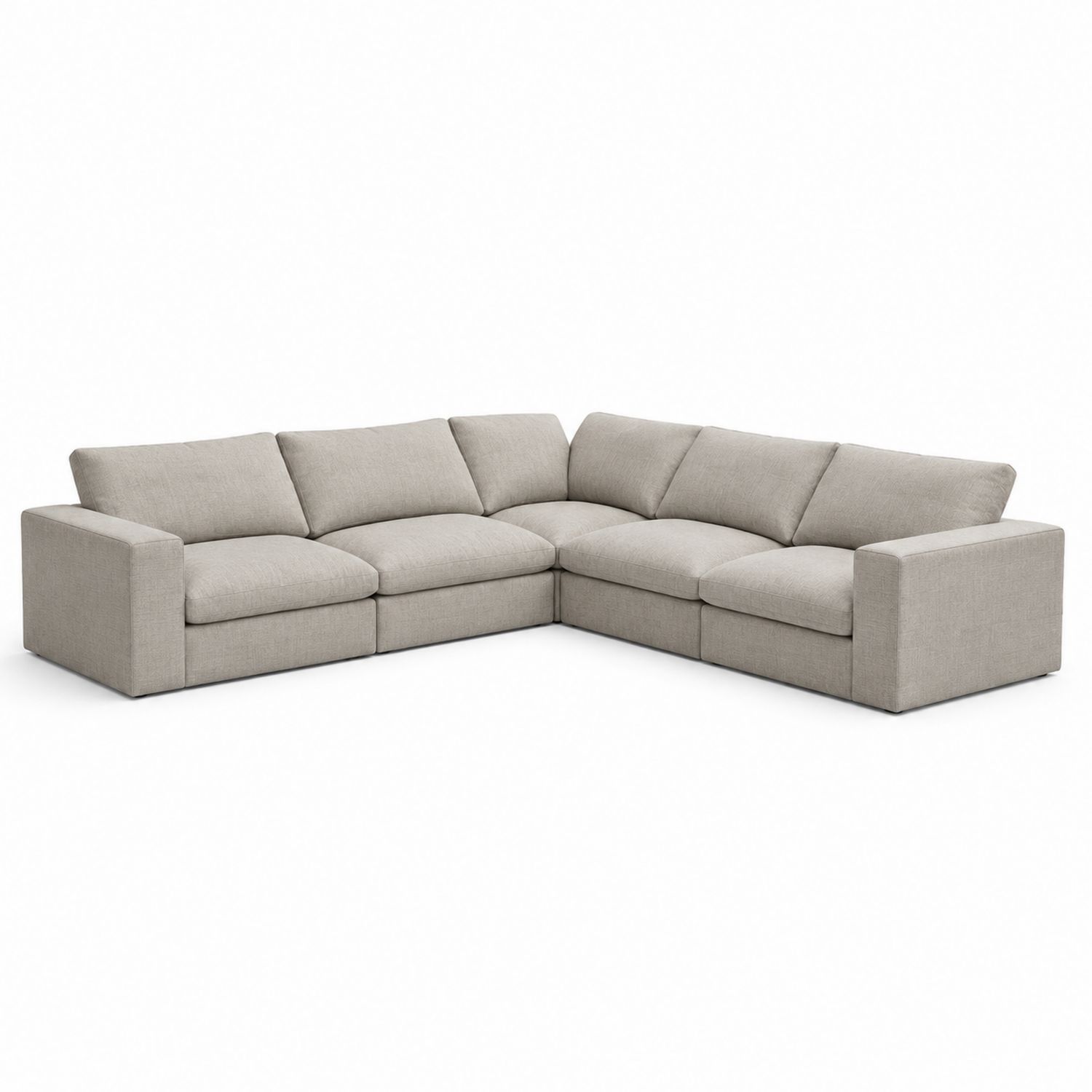 Ecksofa aus Stoff in Beige 300x200x85 cm
