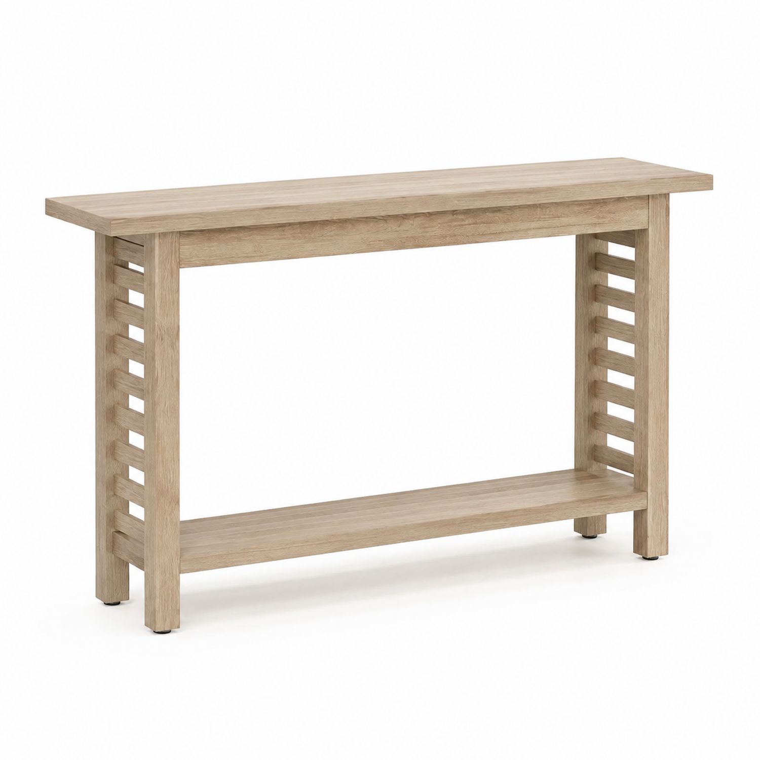Konsolentisch rechteckig 120x40x80 cm Eichenholz Hellbraun