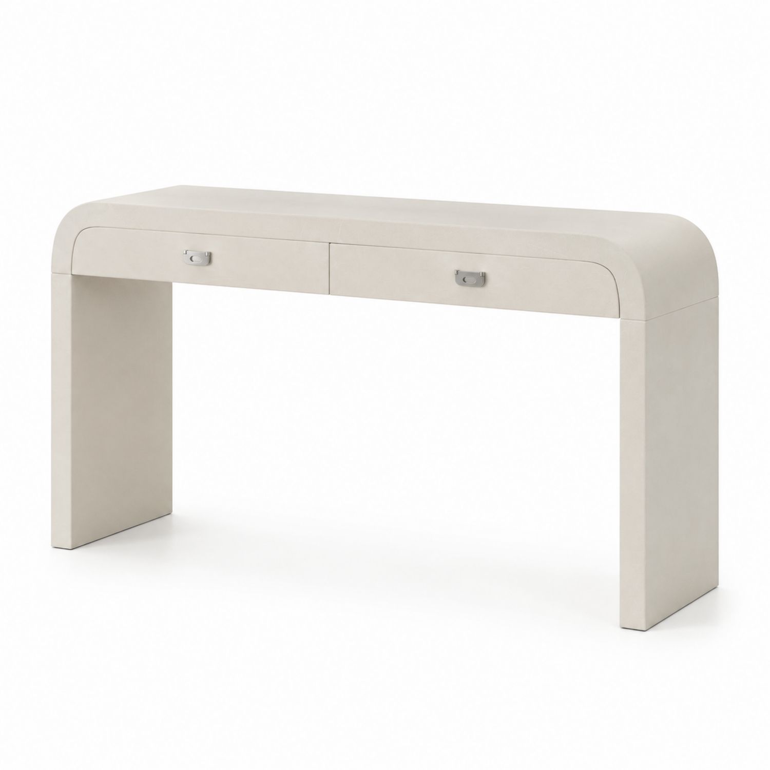 Konsolentisch Rechteck 120x40x75 cm Holzwerkstoff Stoff Beige
