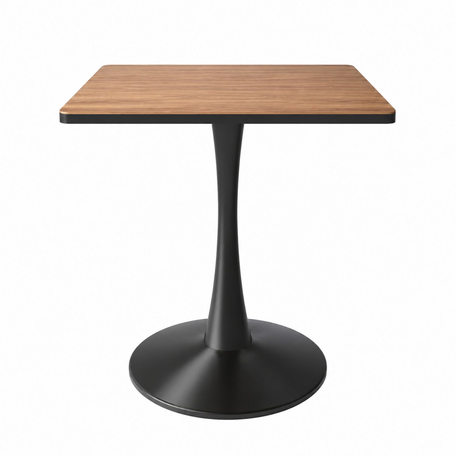 Esstisch Quadratisch Holz Metallfuß Braun/Schwarz