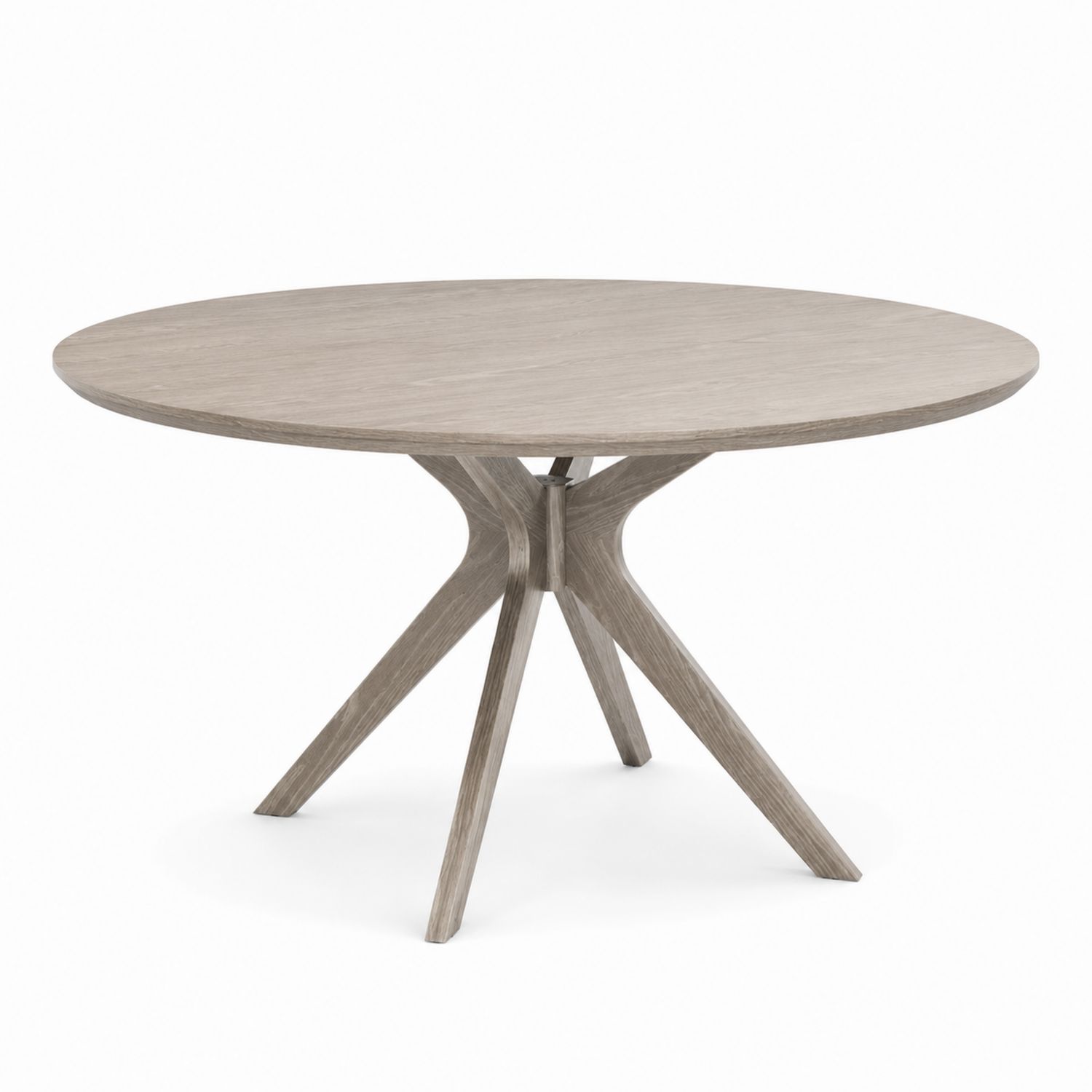 Runder Esstisch 120 cm Eiche Grau