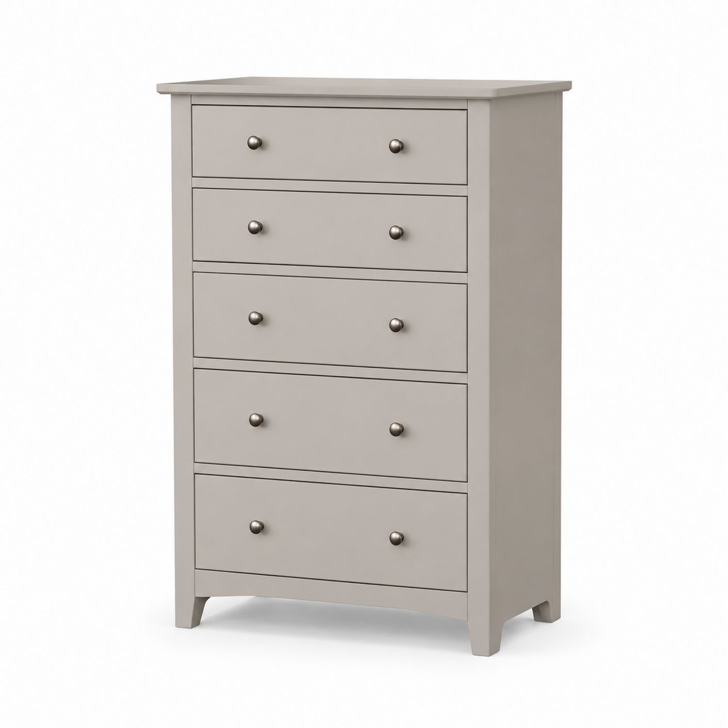 MDF Kommode mit 5 Schubladen Grau