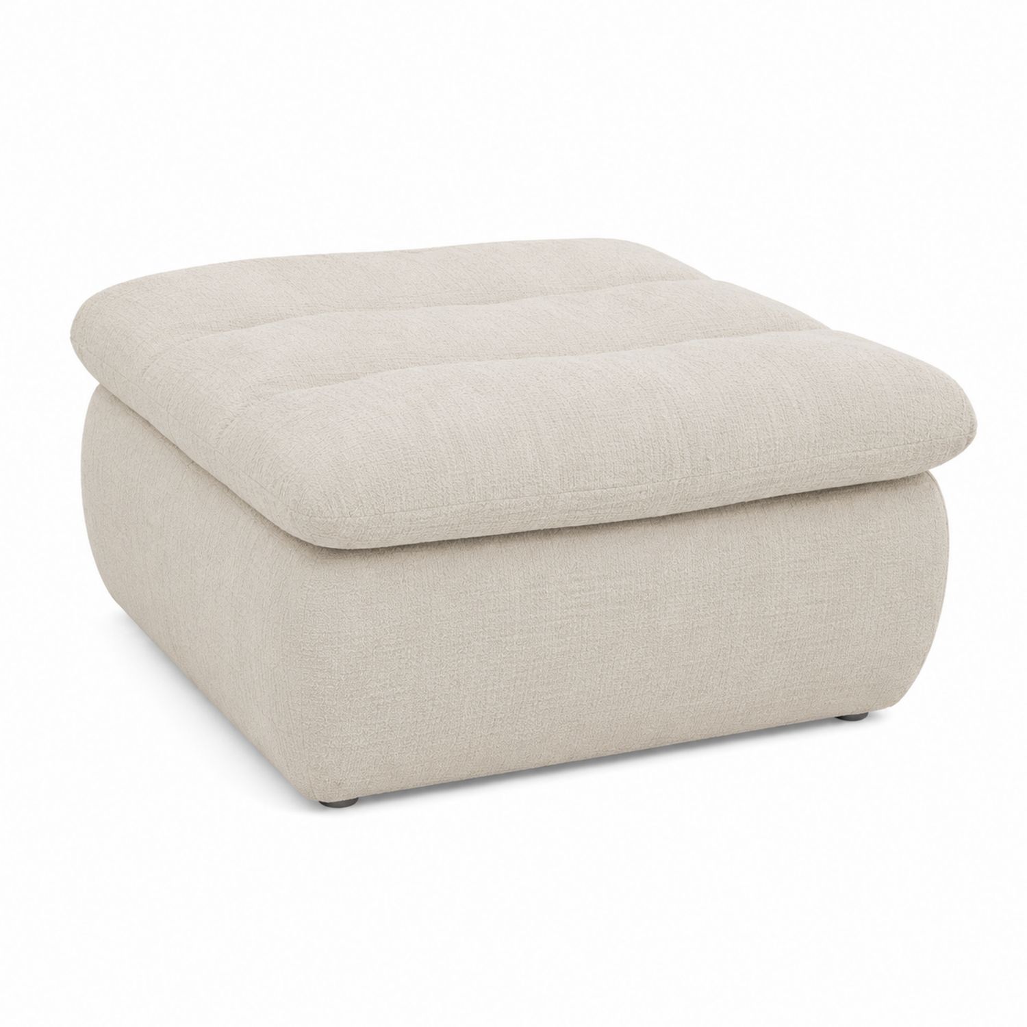 Hocker aus Stoff 75x75x42cm Beige