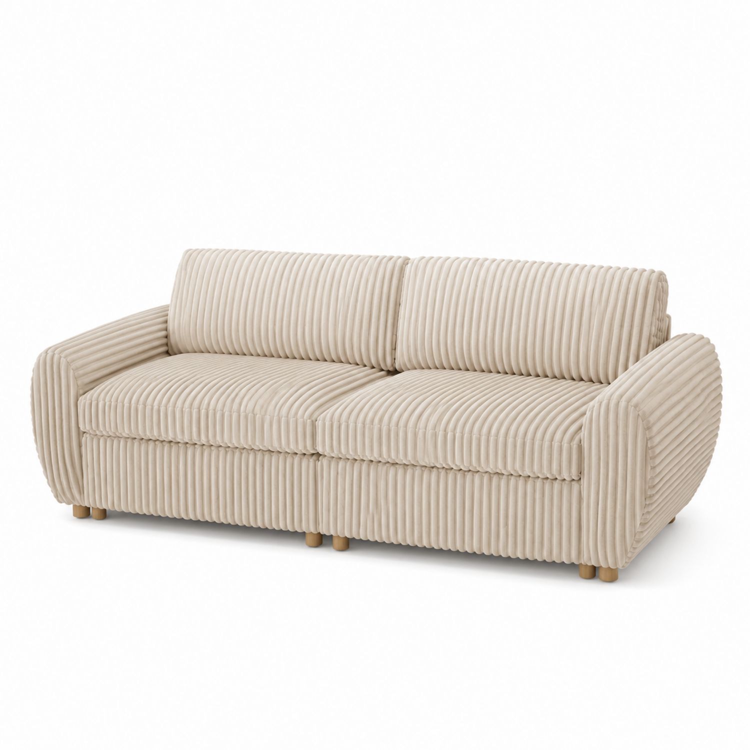 3-Sitzer Sofa aus Stoff, Beige