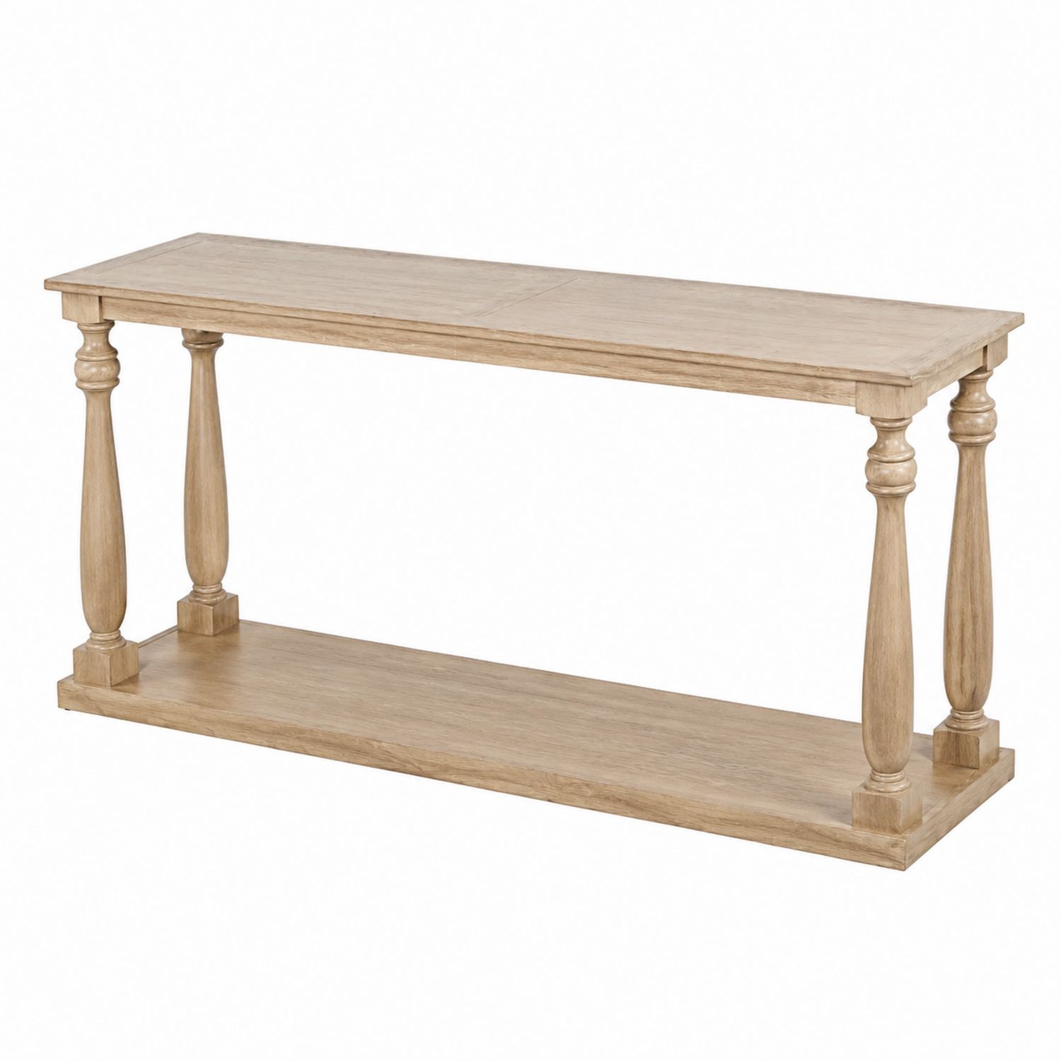 Konsolentisch aus Massivholz in Naturfarbe 120x35x76 cm