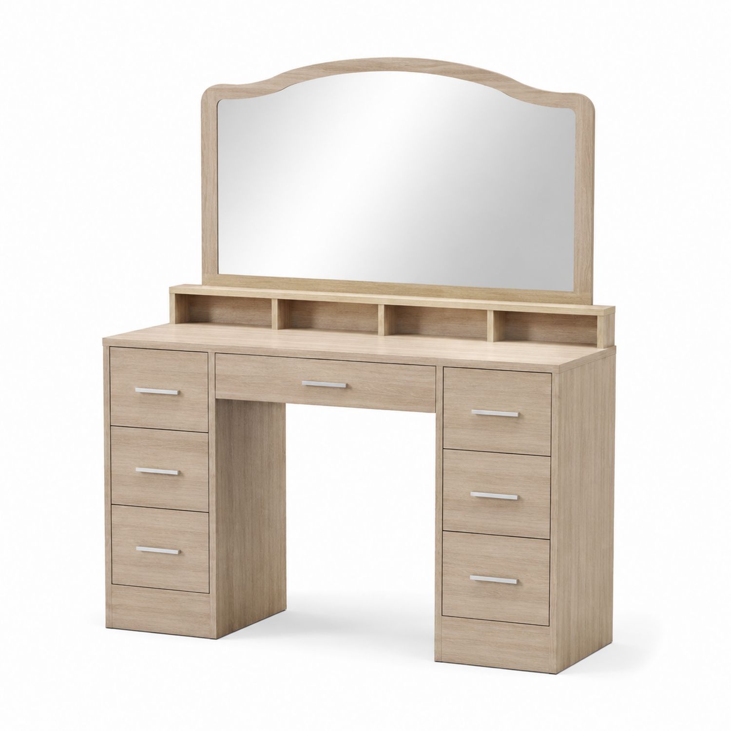 Schminktisch mit Spiegel MDF Eiche 120cm x 40cm x 80cm