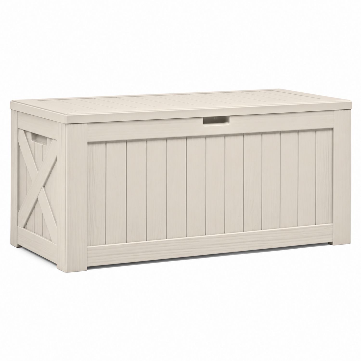 Garten Aufbewahrungsbox Kunststoff Beige 117x45x60 cm