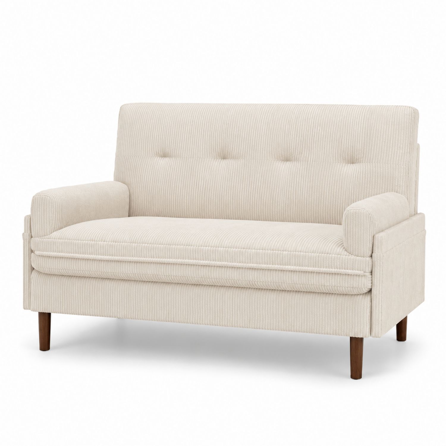 2-Sitzer Sofa Holzrahmen Cord Beige