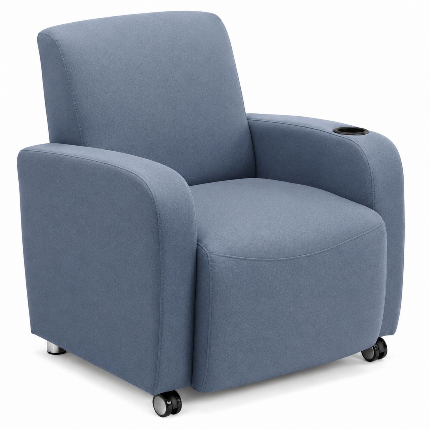 Polstersessel mit Rollen Blau 80cm x 70cm x 90cm