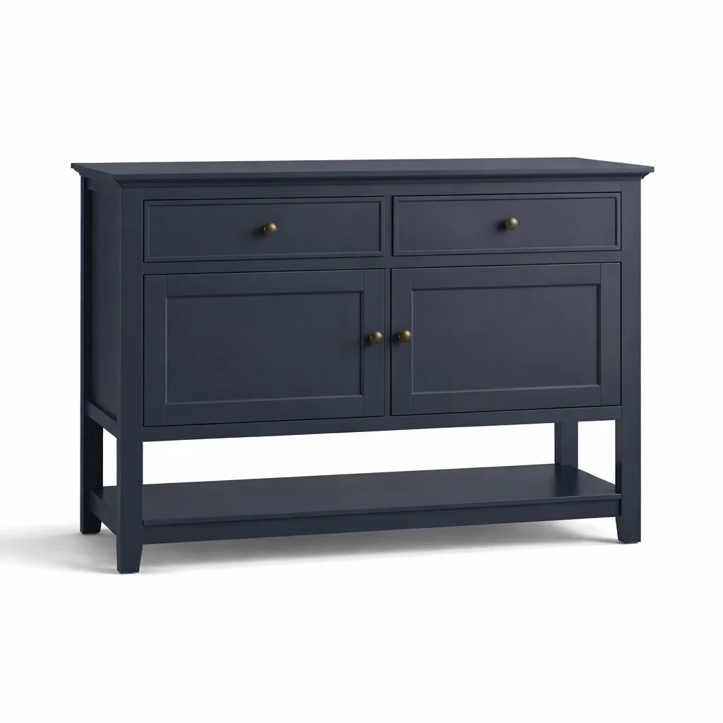 Aparador de madera con cajones y puertas de 120x40x85 cm-NOV ARQEL