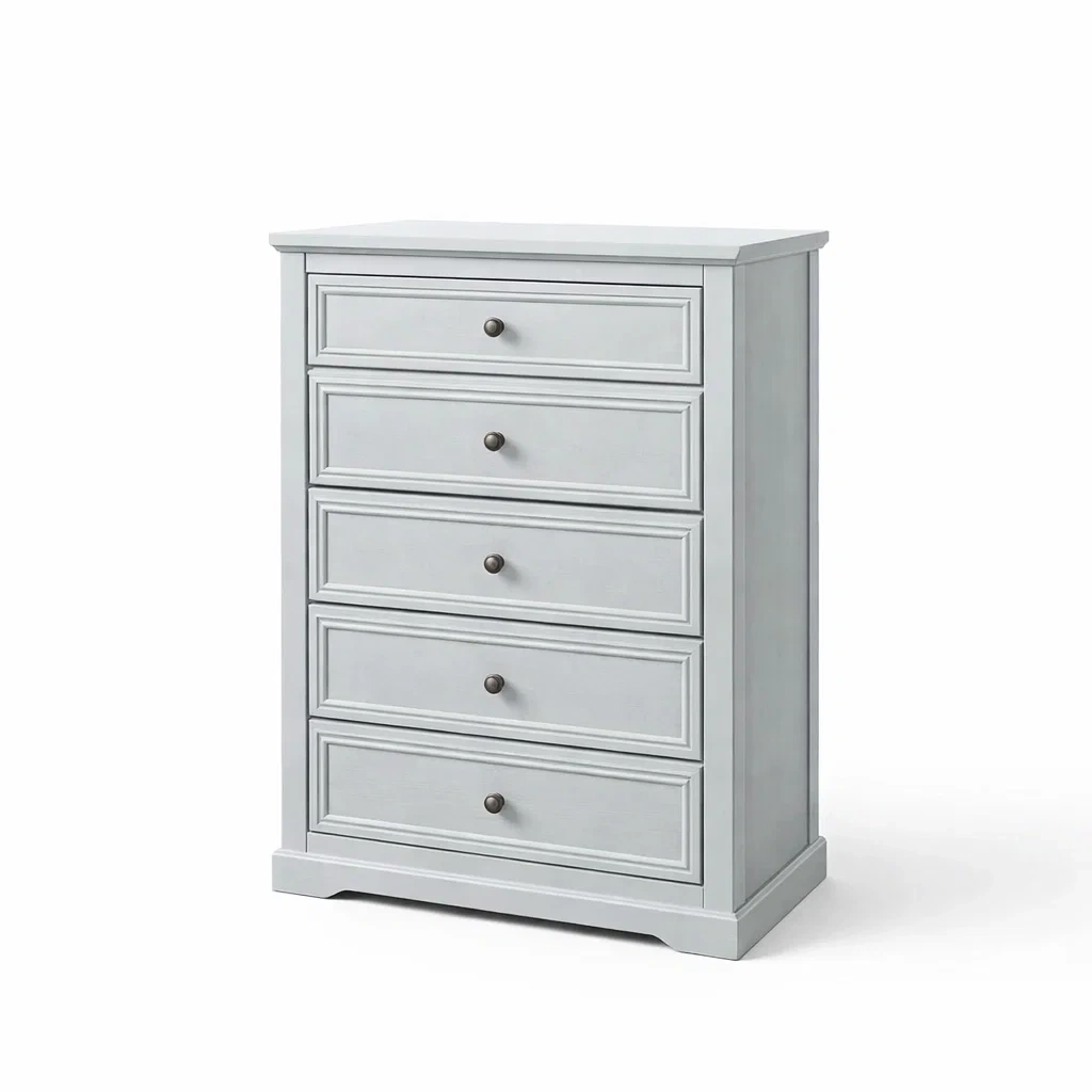 Cajonera de MDF con 5 Cajones Gris-NOV ARQEL