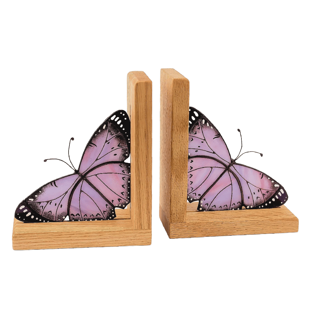 Serre-livres en verre