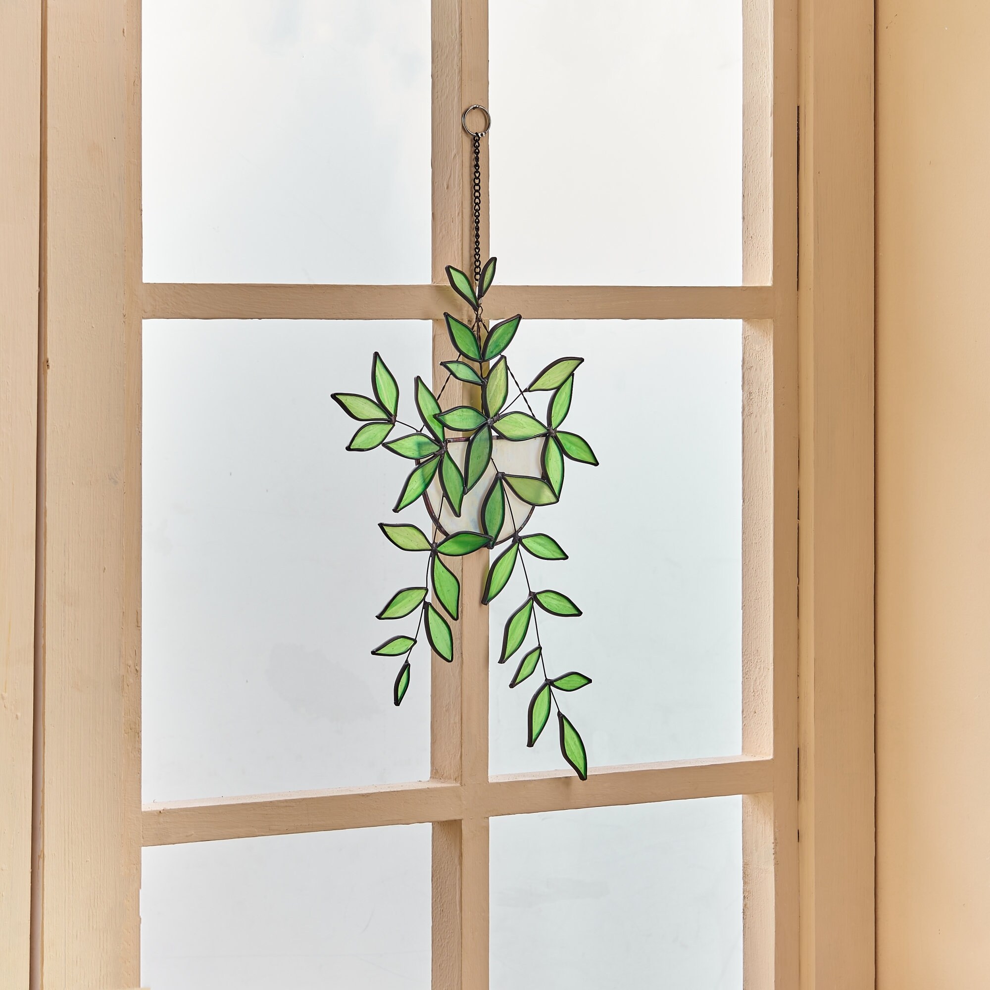 Attrape-soleil pour plantes en vitrail : tenture bohème, décoration d'intérieur
