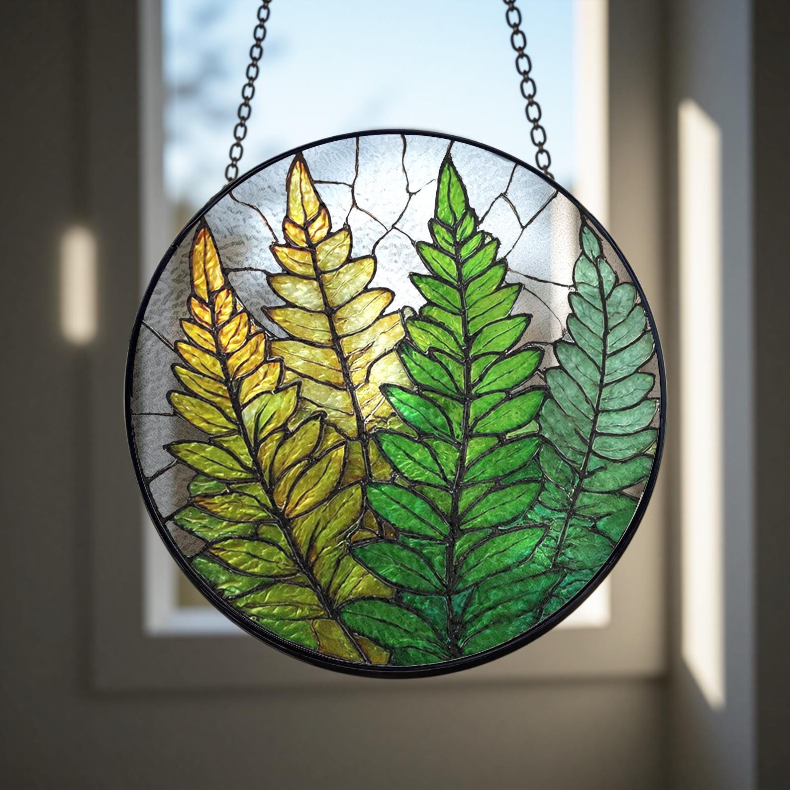 Attrape Lumiere en Texture de Fougere, une Piece Decorative Absorbant la Lumiere, un Cadeau pour les Amateurs de Plantes