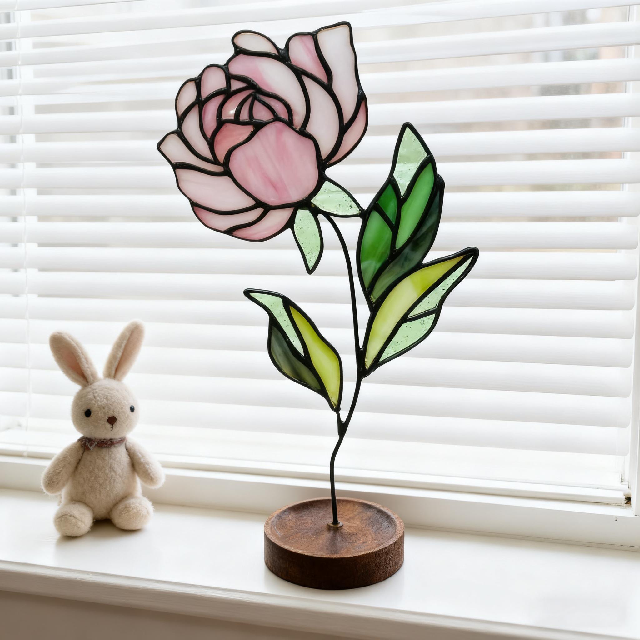 Vitraux à motifs floraux, décorations murales d'intérieur et idées de cadeaux.