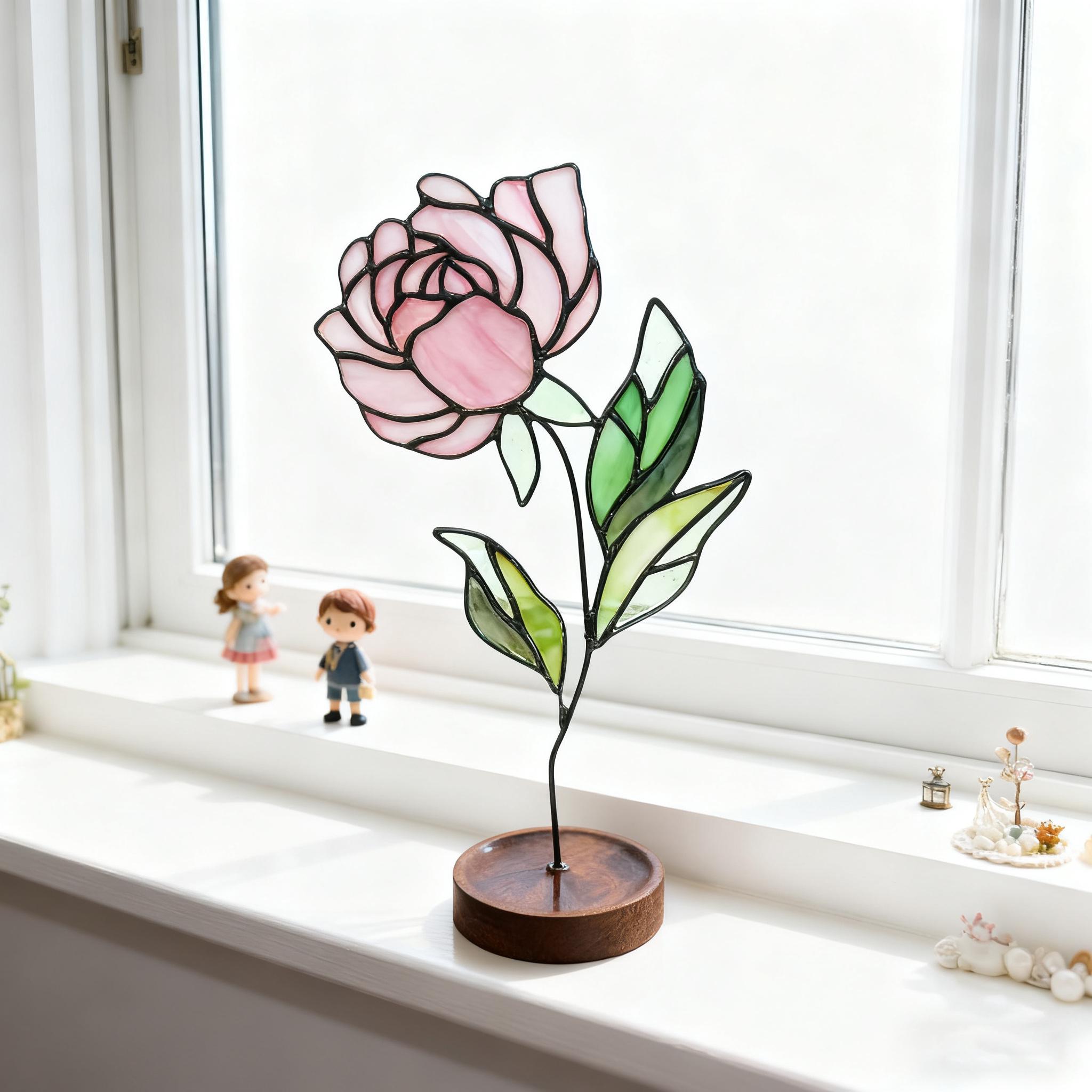 Vitraux à motifs floraux, décorations murales d'intérieur et idées de cadeaux.
