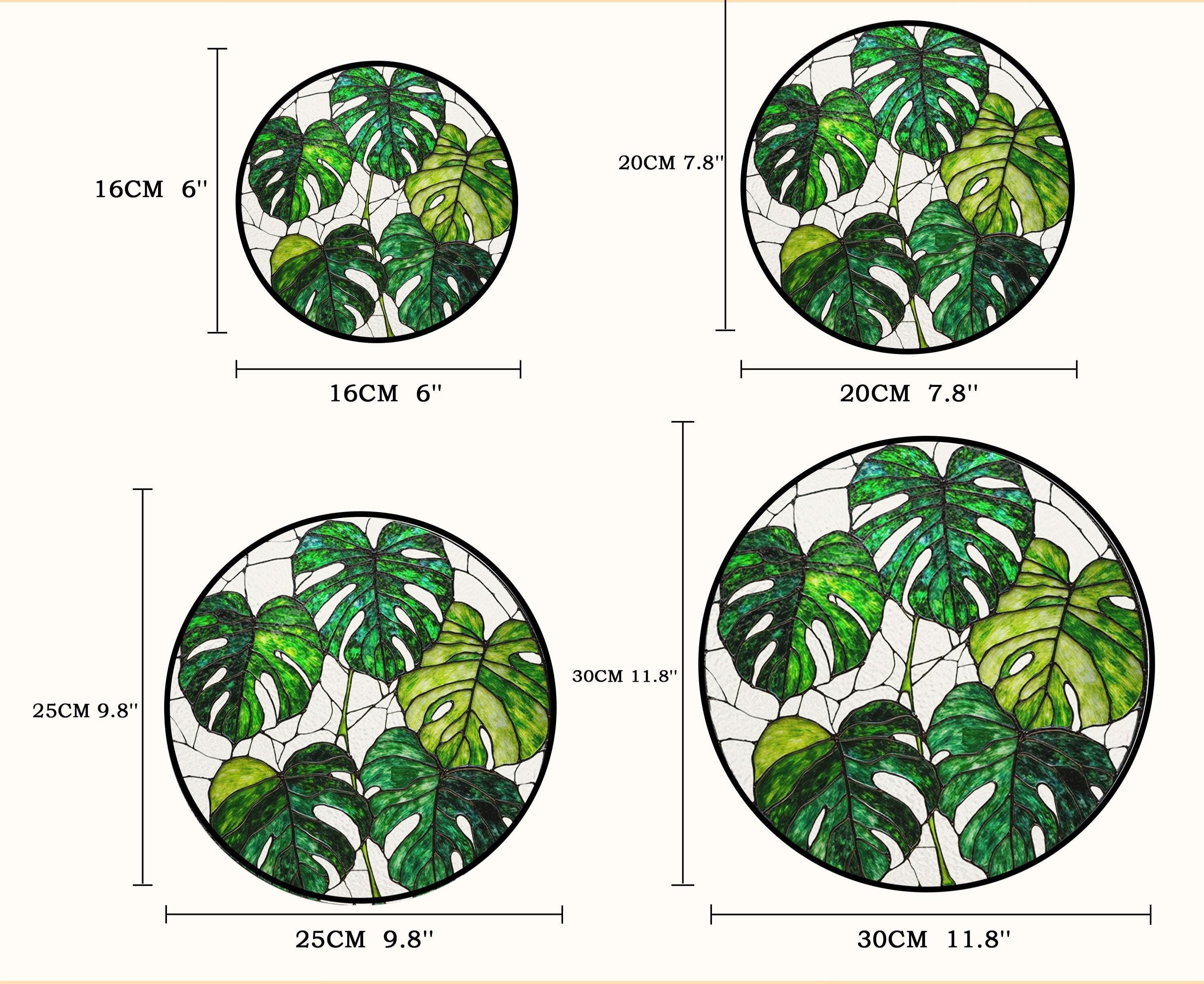 Attrape Lumiere En Verre A Motif De Feuille De Monstera, Cadeau De Jardinage Pour Maman
