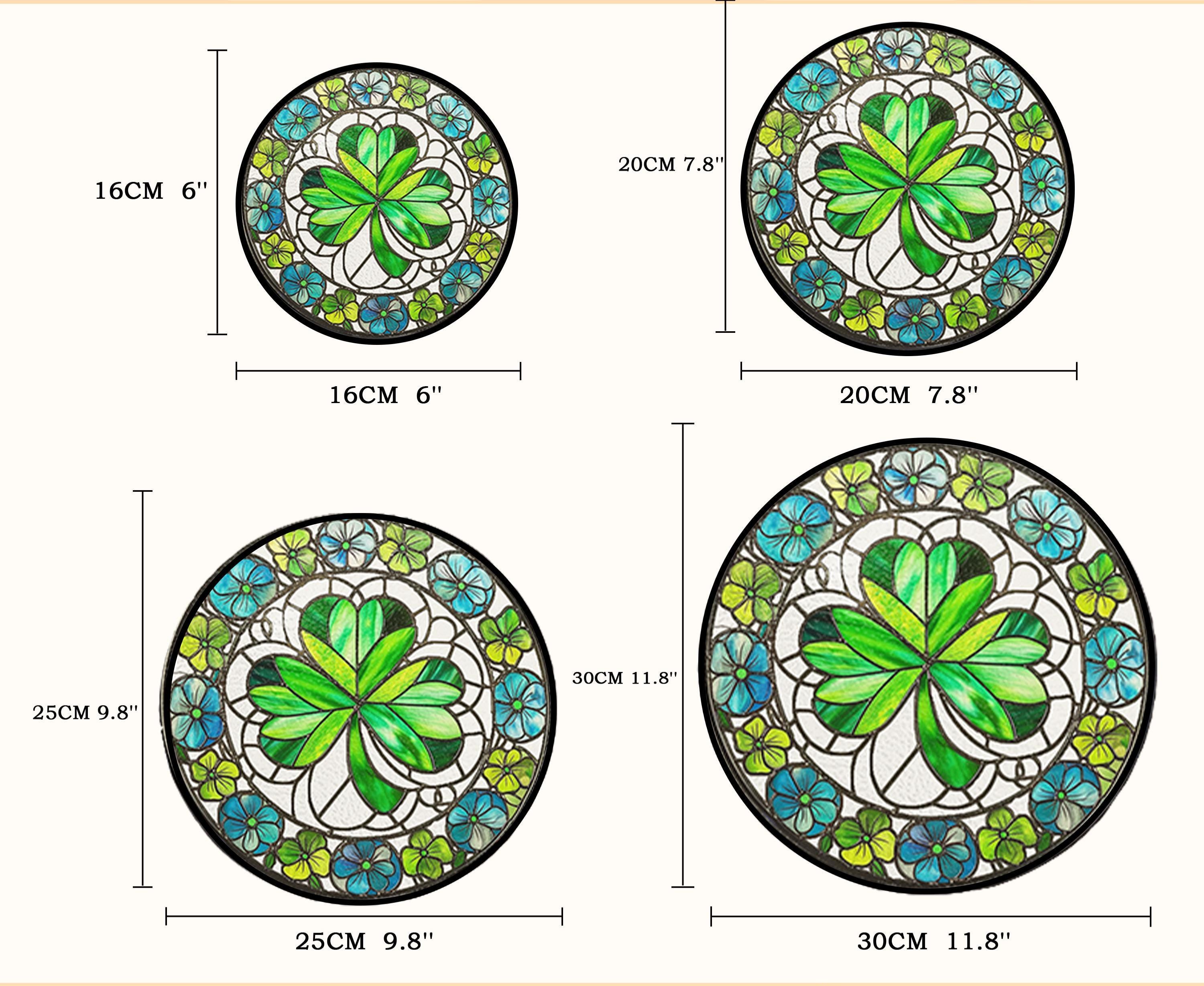 Attrape Lumiere En Verre A Motif De Trefle, Decoration Suspendue Pour La Maison