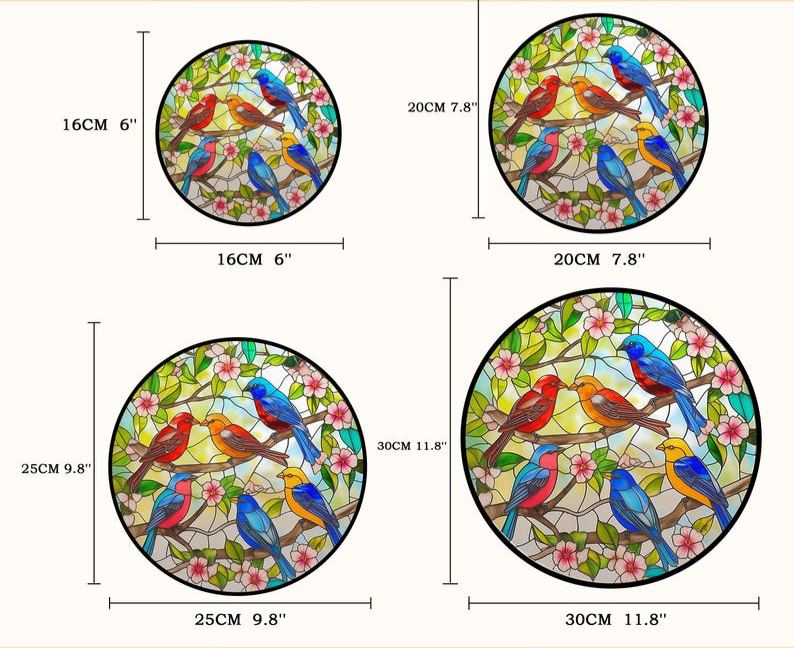 Attrape Lumiere En Verre De Colibri Motif, Cadeau Artistique Pour Les Amateurs D Oiseaux