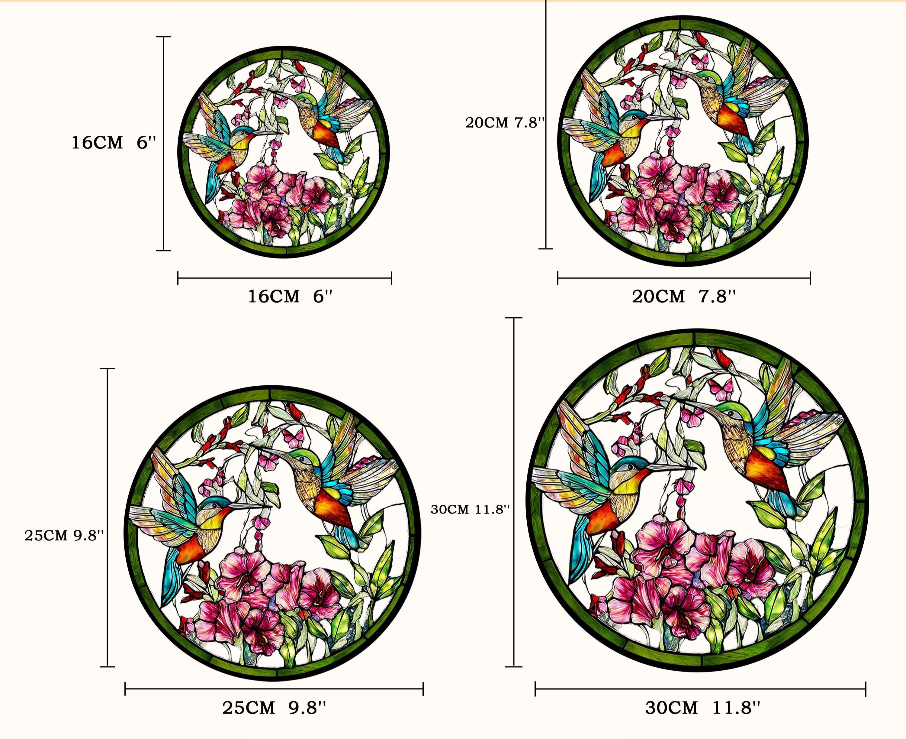 Attrape Lumiere a Motif de Colibri, Decore de Fleurs Aux Couleurs Vives, Adapte Aux Amateurs de Nature