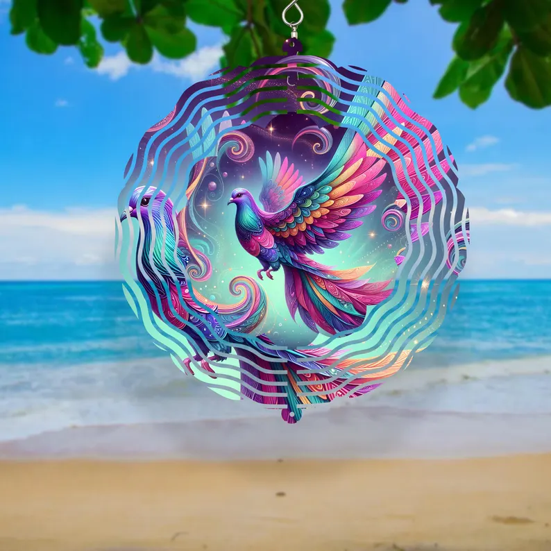 🌀3D Colorful Memorial Wind Spinner – Cross Gift - Religious Yard Decor