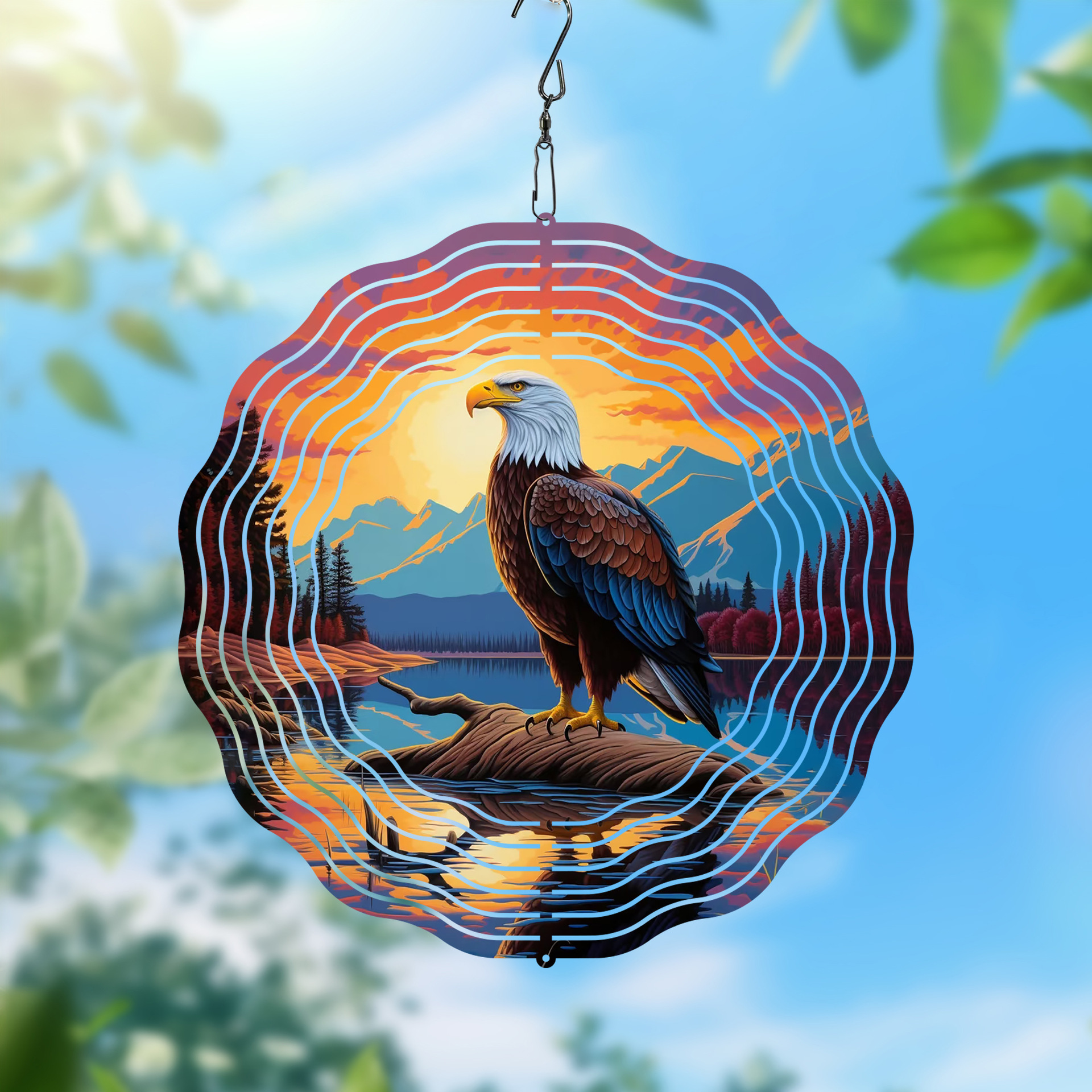 🌀3D Colorful Memorial Wind Spinner – Cross Gift - Religious Yard Decor