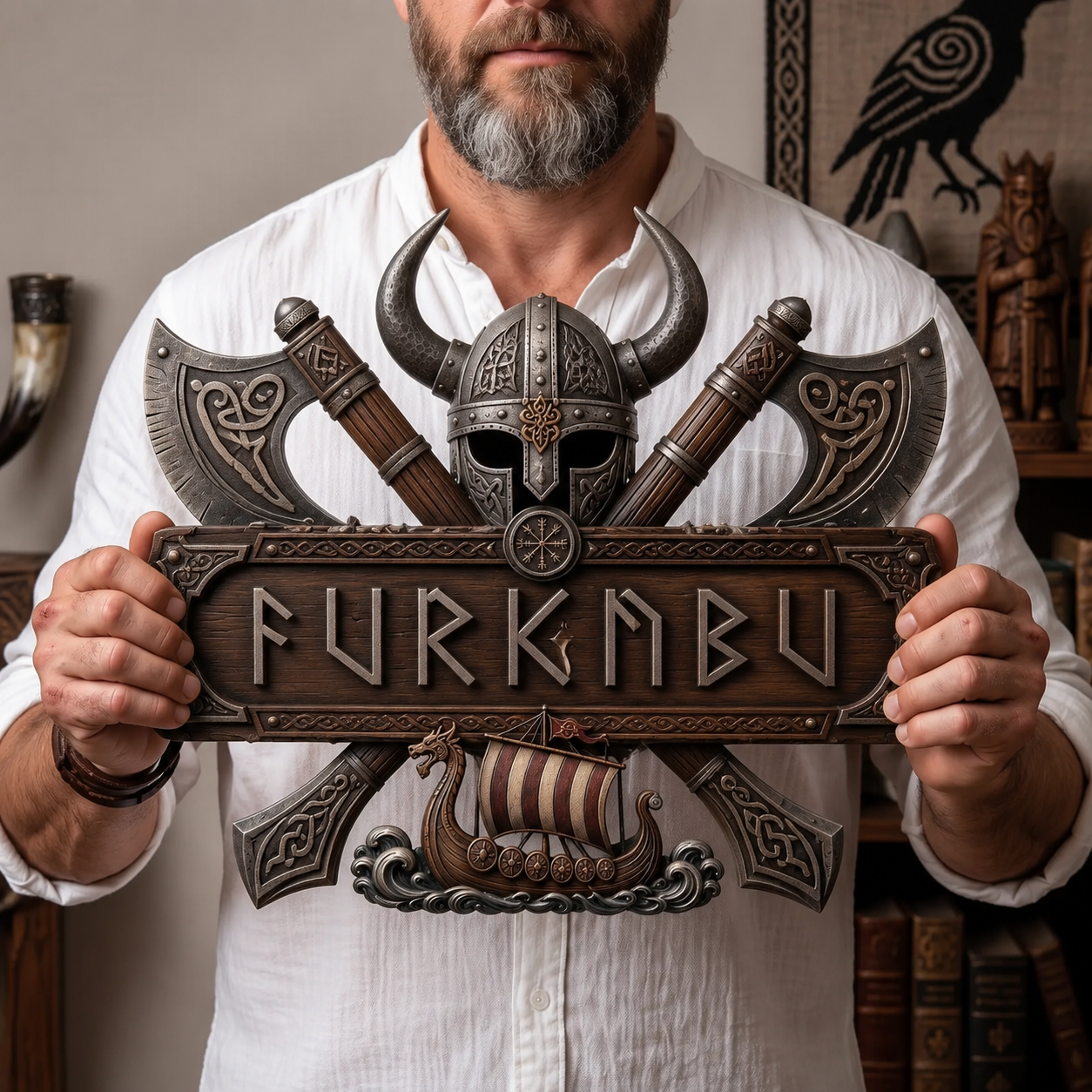 Viking Style Acrylic Sign - Personalized Gifts For Warriors  