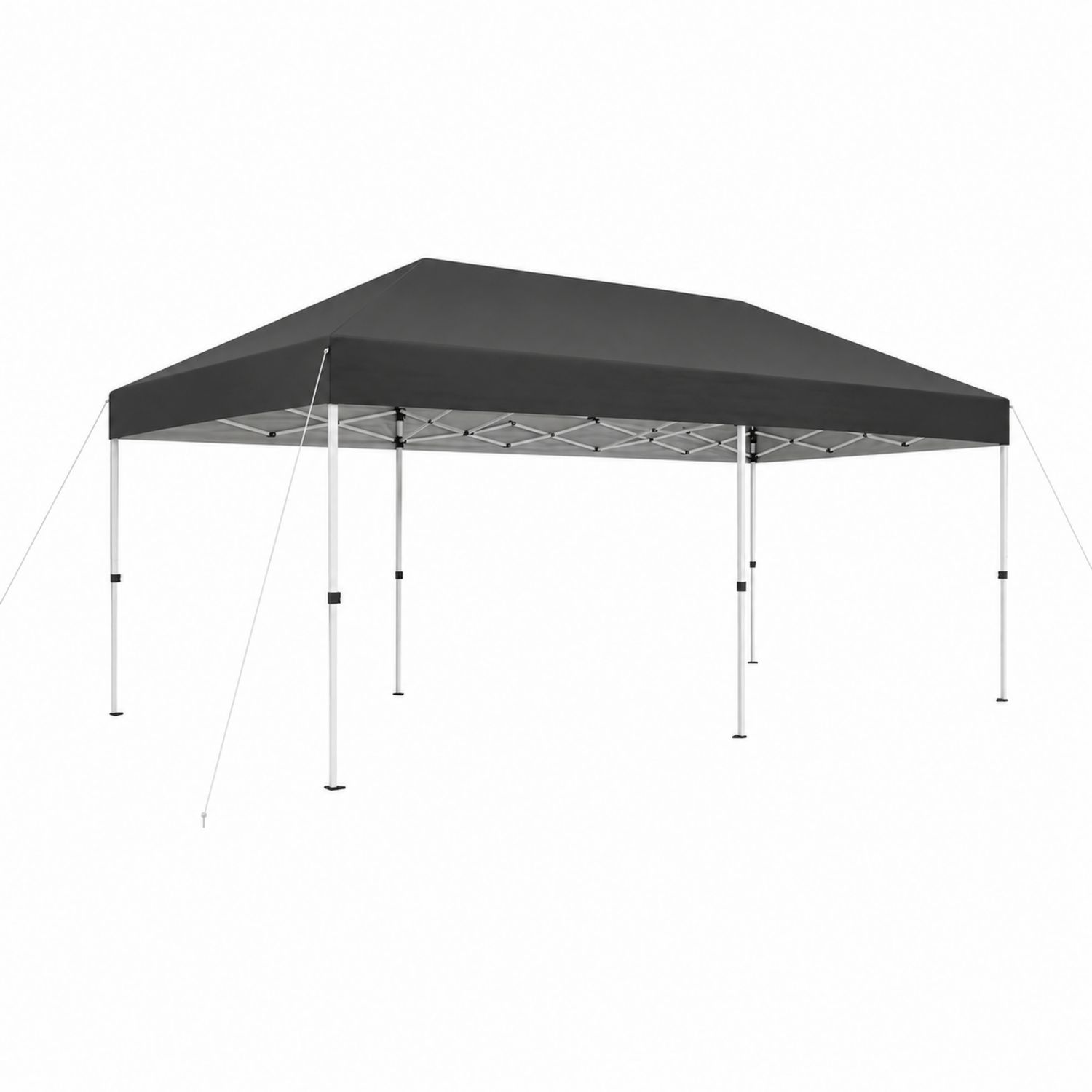 Pavillon 300x600 cm Aluminium Polyester Schwarz