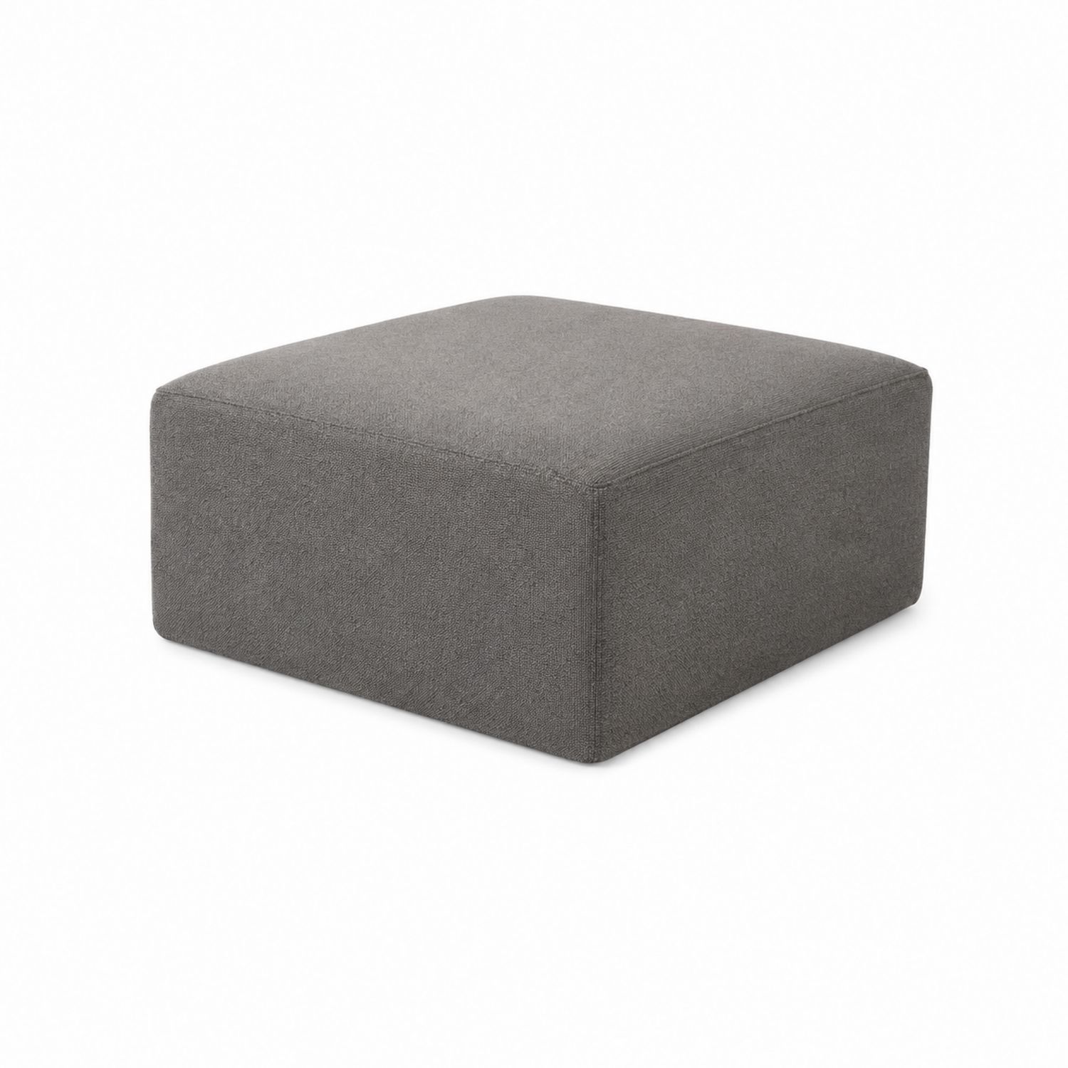 Quadratischer Stoffhocker 80x80x40 cm Dunkelgrau