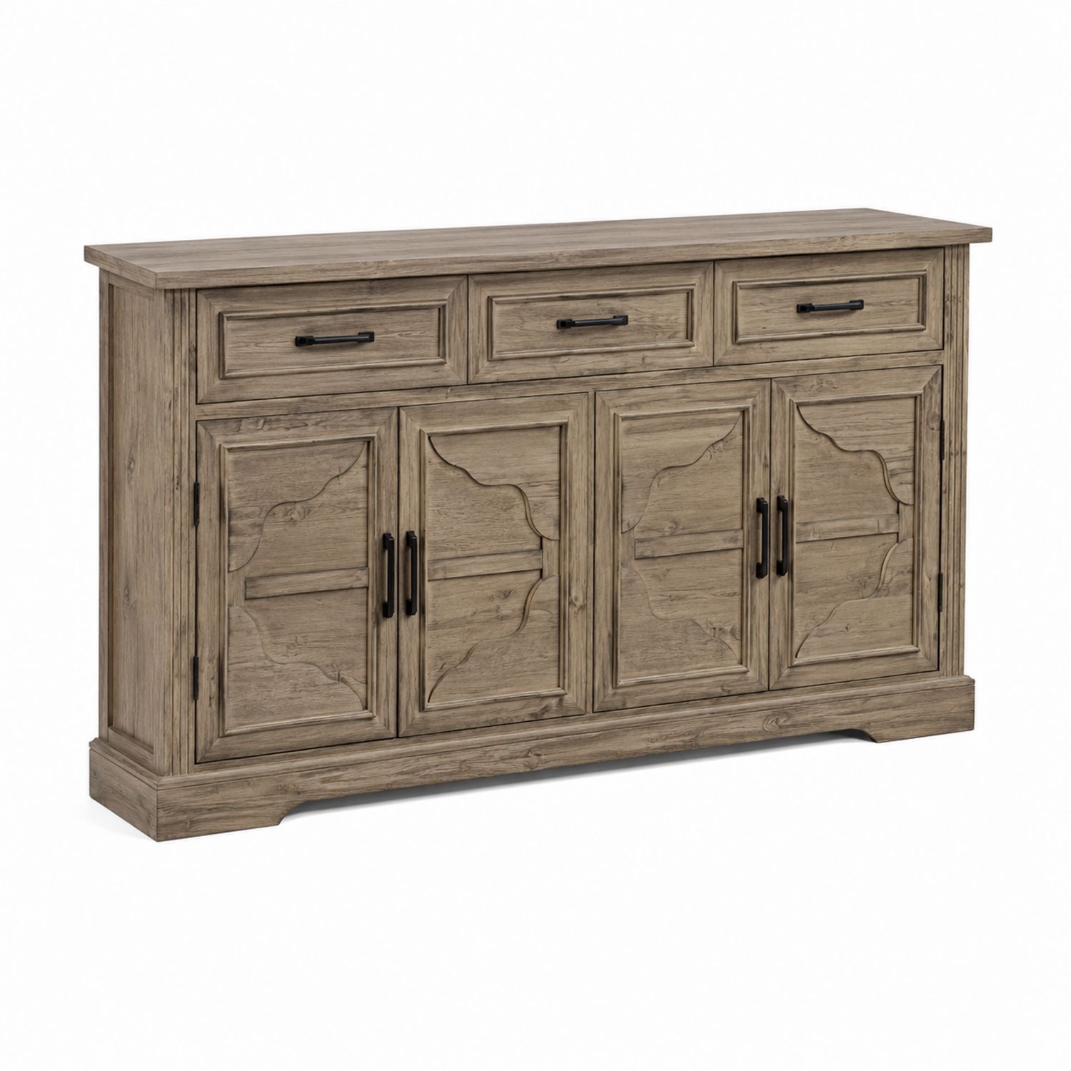 Sideboard 150x40x90 cm Eichenholz Braun