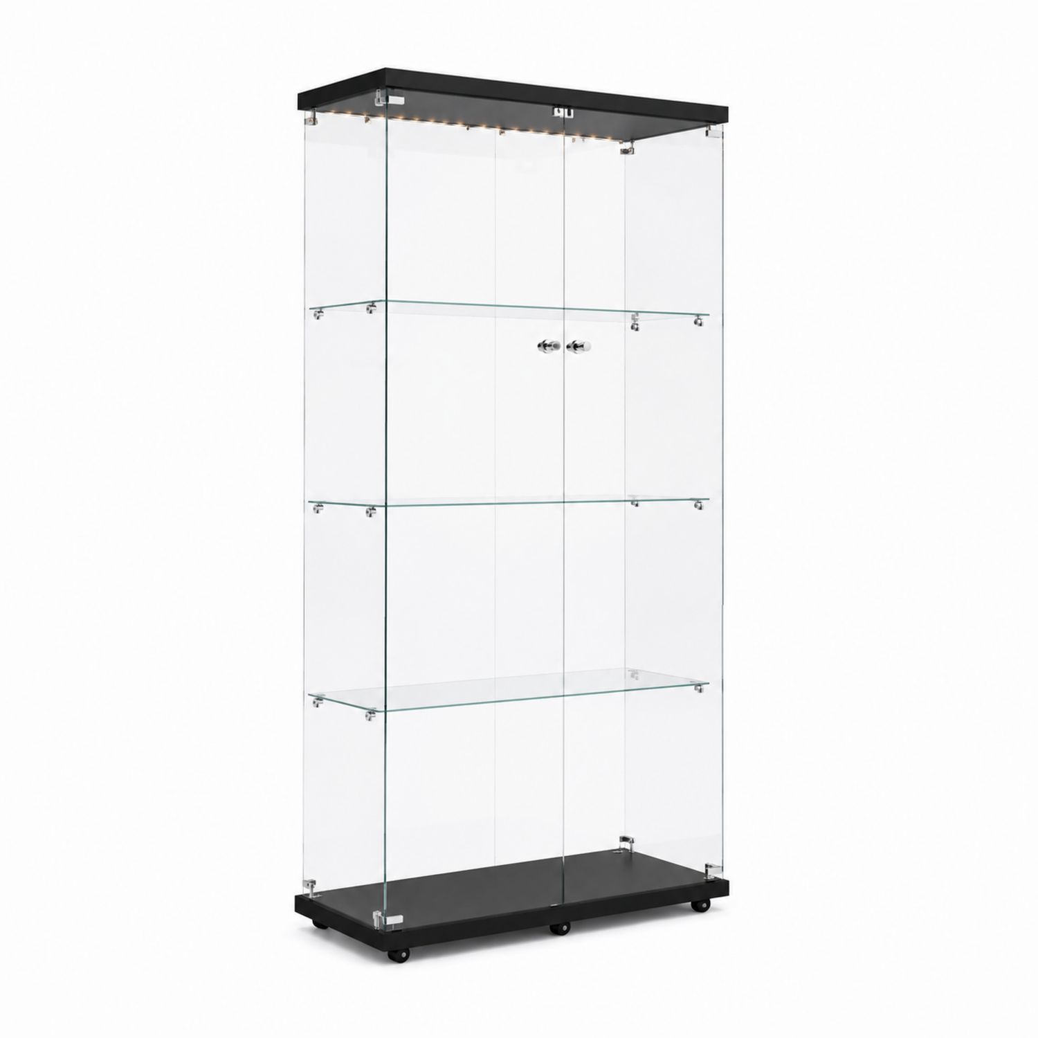 Vitrine aus Sicherheitsglas mit LED-Beleuchtung 180x80x40cm